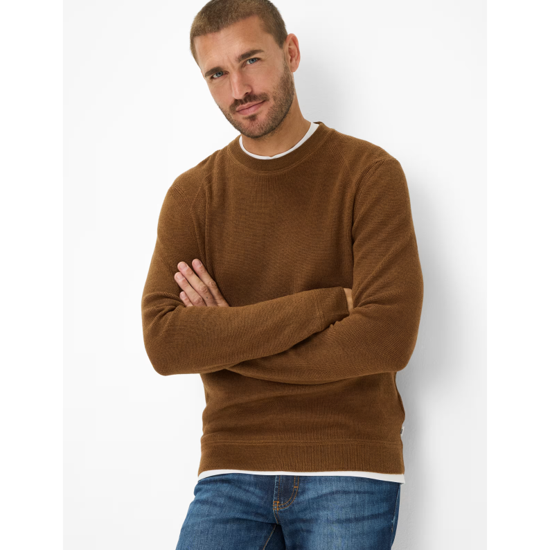 Brax Feel Good Sportive Cotton-Wool Knitted Sweater for Men – Jepsons