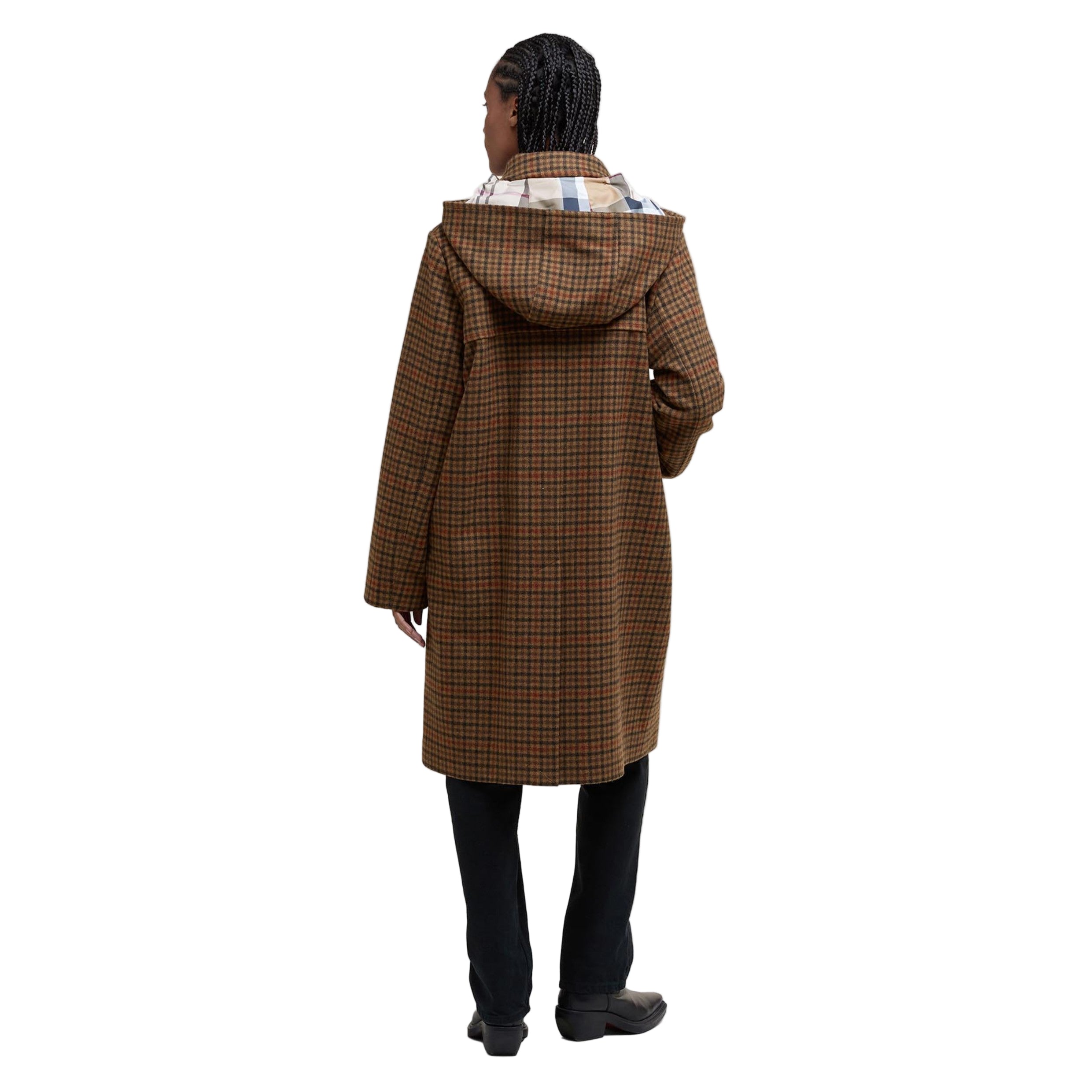Barbour Melody Check Wool Duffle Coat Brown LWO0250BR51 – Jepsons