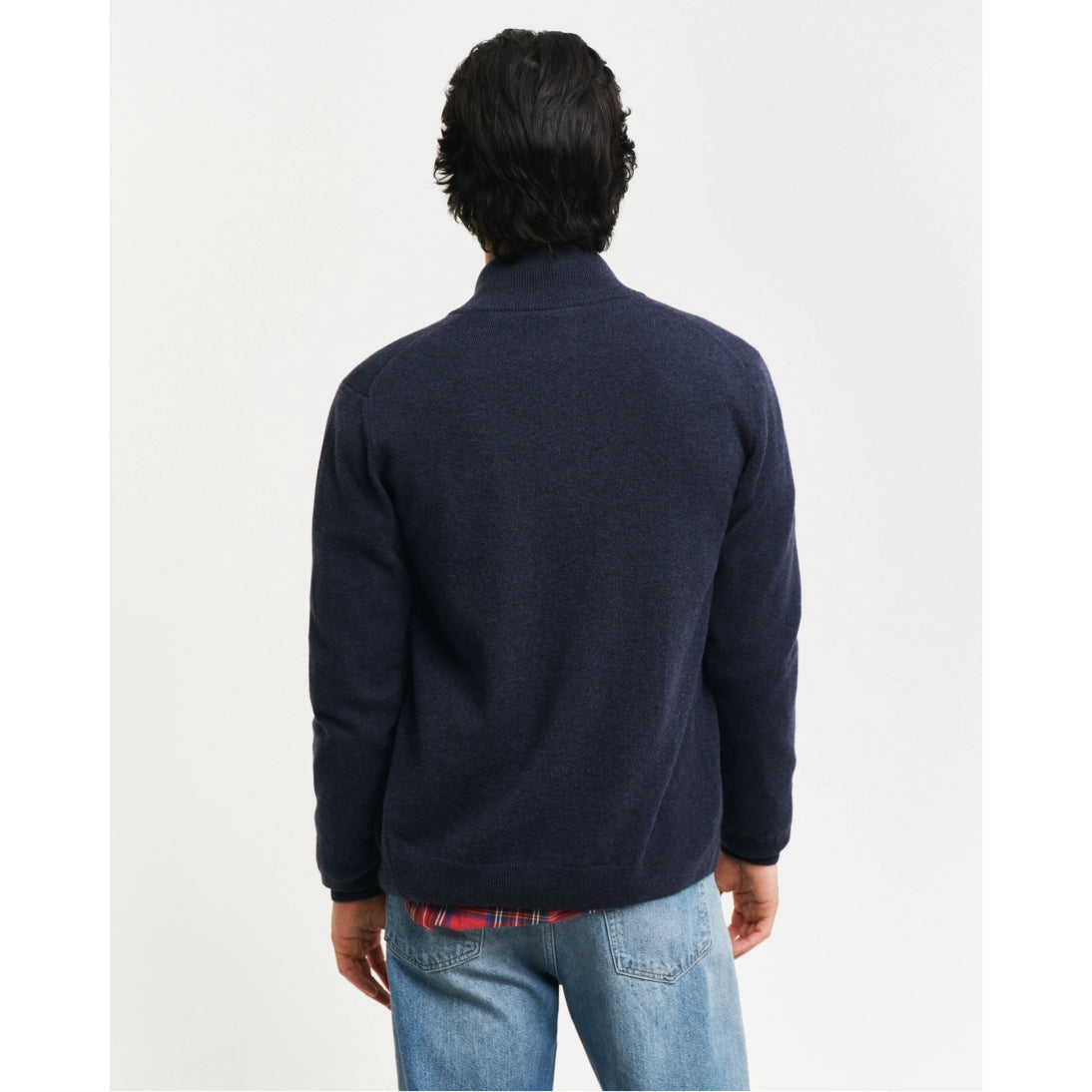 GANT Cardigan Uomo In Pura Lana D'Agnello Con Zip – Morbido, Resistente E Made In Italy (Lambswool Zip Cardigan)