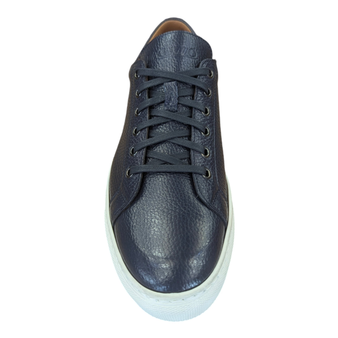 Smart Trainers Mens Leather Navy Trainers Lacuzzo Luxury Italian