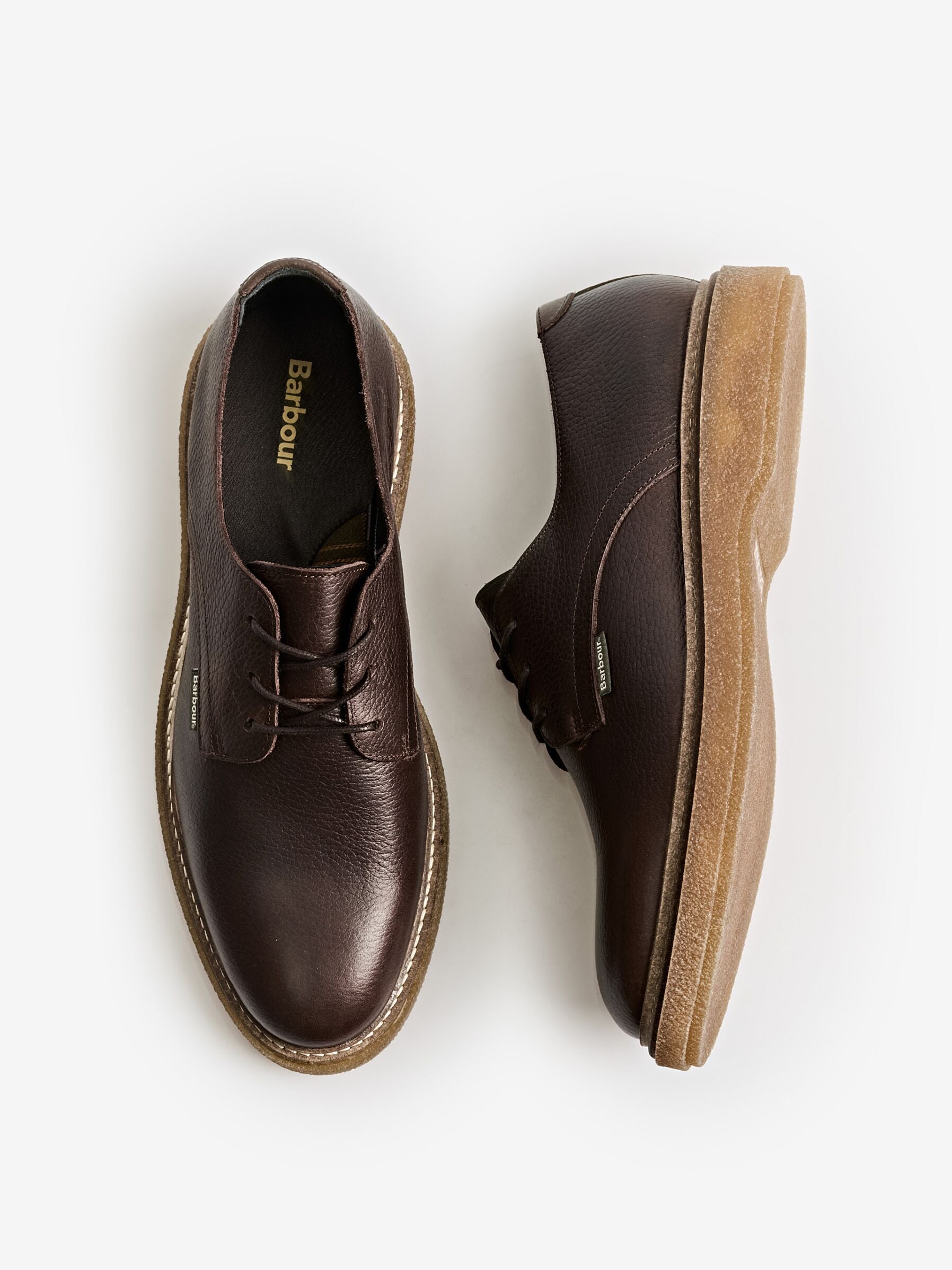 Barbour Harefield Derby Shoes in Chocolate