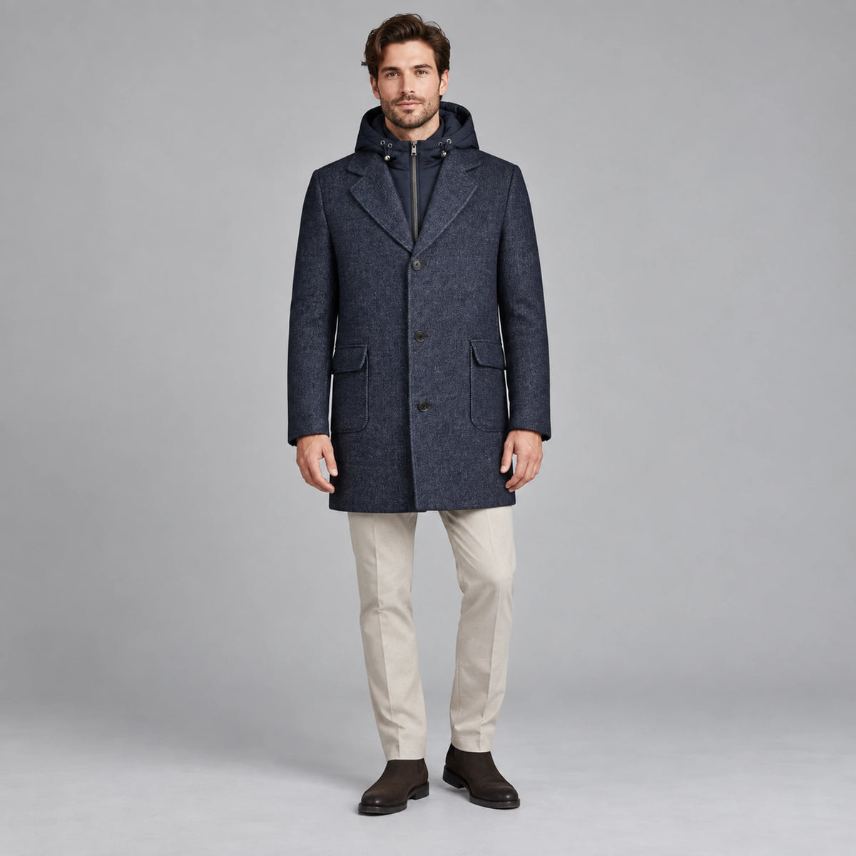 Roy Robson Wool Mix Jacket in Navy 17983