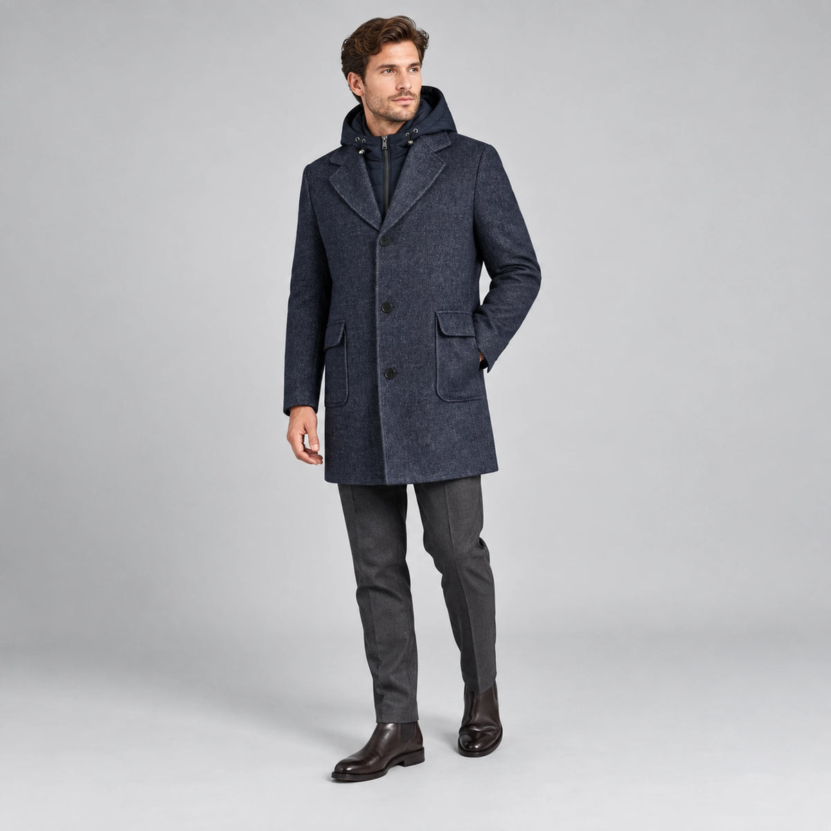 Roy Robson Wool Mix Jacket in Navy 17983