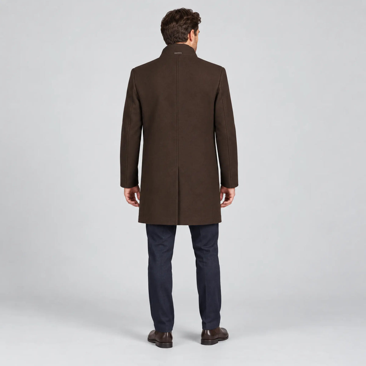 Roy Robson Mid-Thigh Coat - Dark Brown 17972