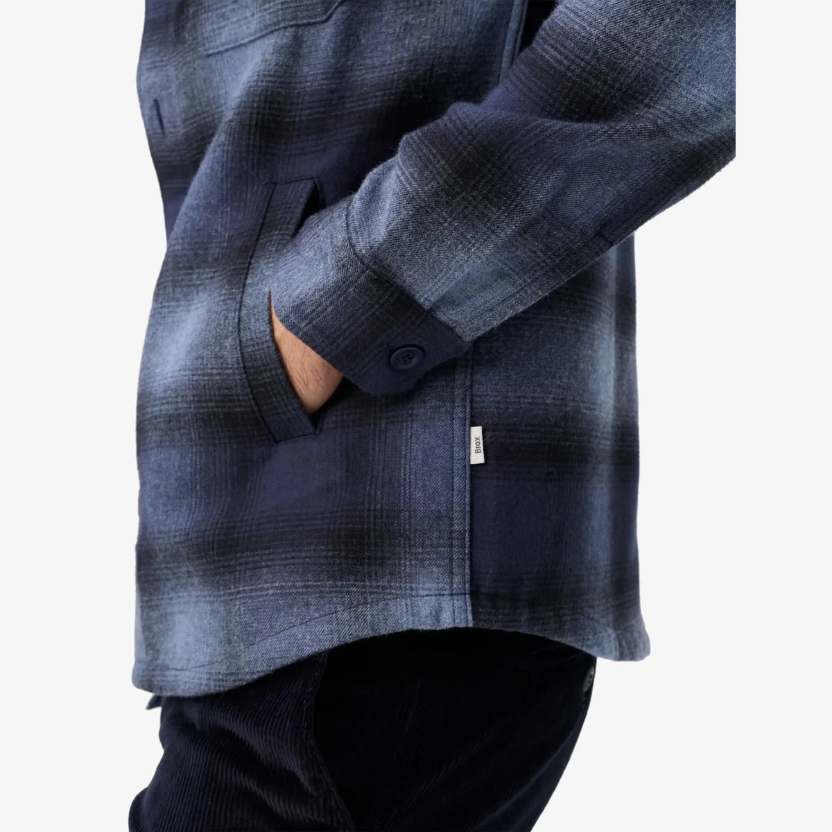 Brax Santiago Overshirt Shacket in Navy Check