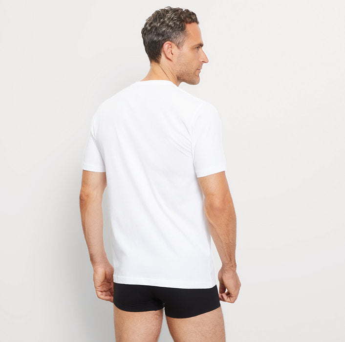 Olymp 2 Pack V Neck T Shirt in White 07011200