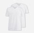 Double pack White V-neck vest