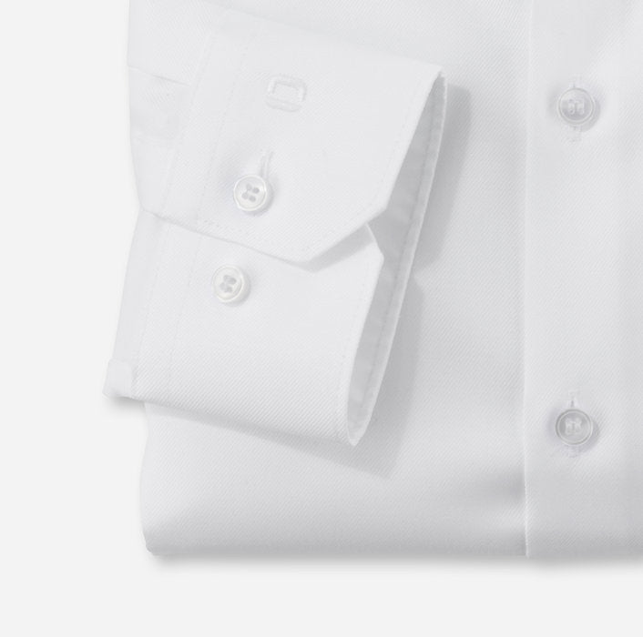 White shirt with buttons on a light gray background