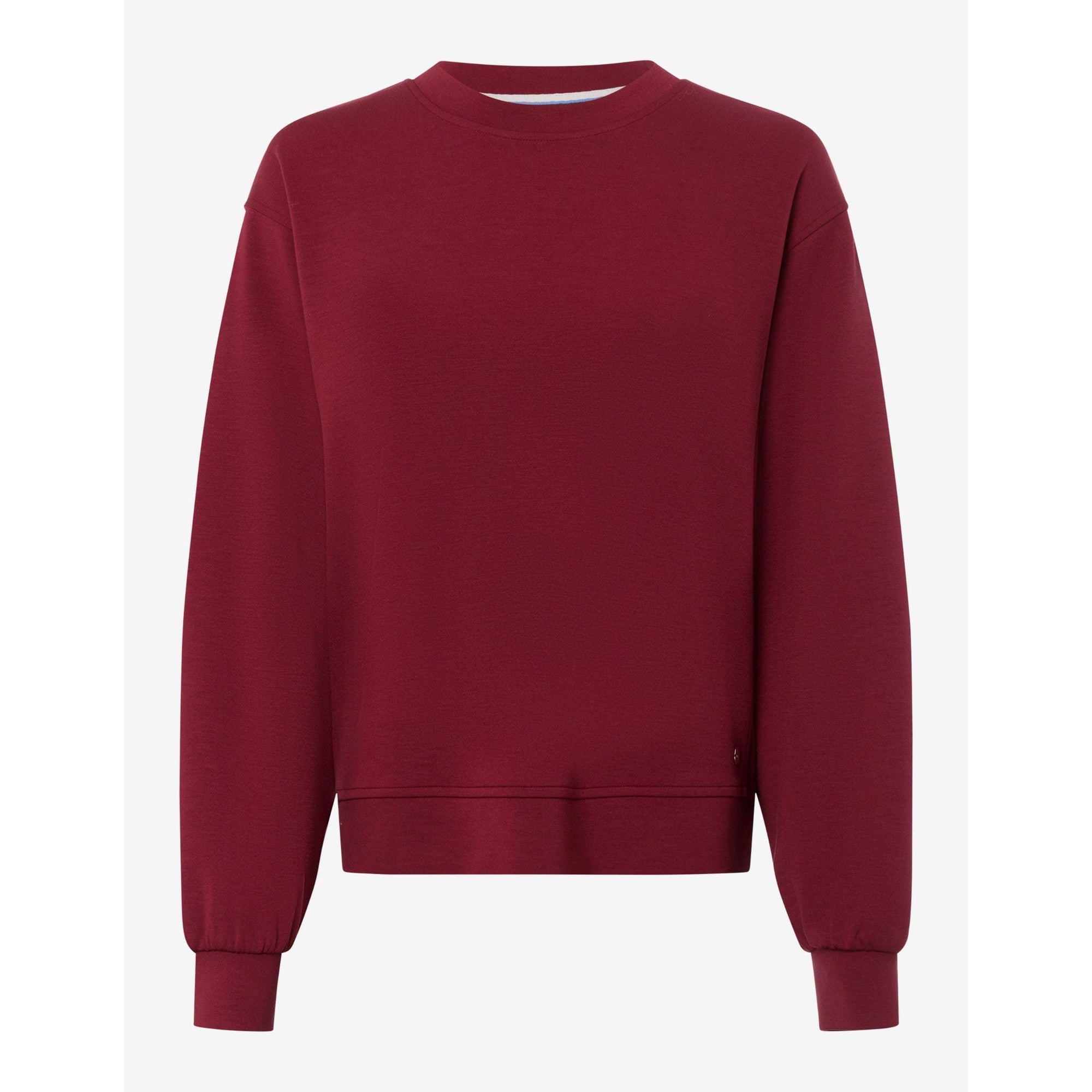 Brax Beca Long Sleeve Sweatshirt in Canvas &amp; Mulberry