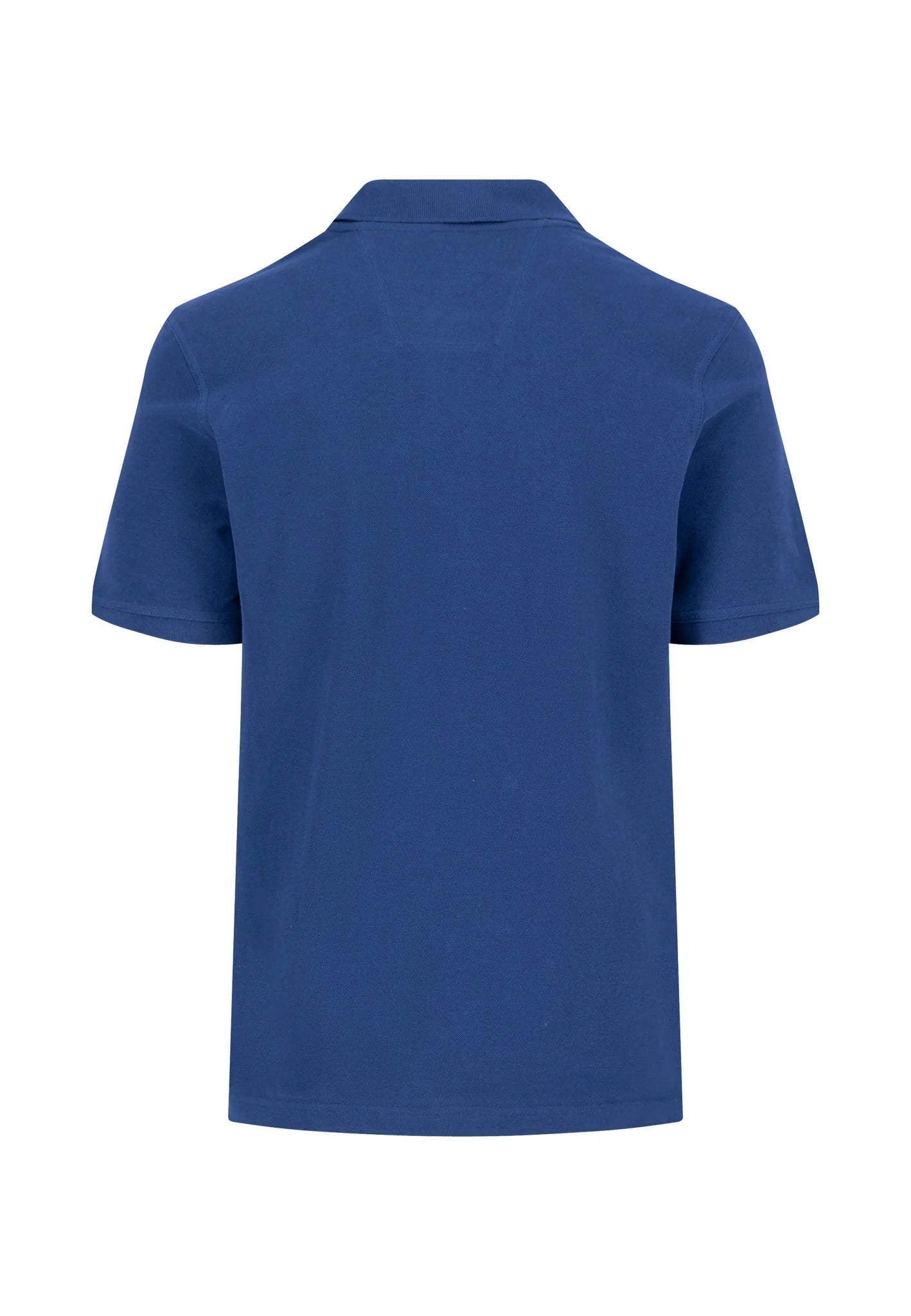 Blue polo shirt on a white background