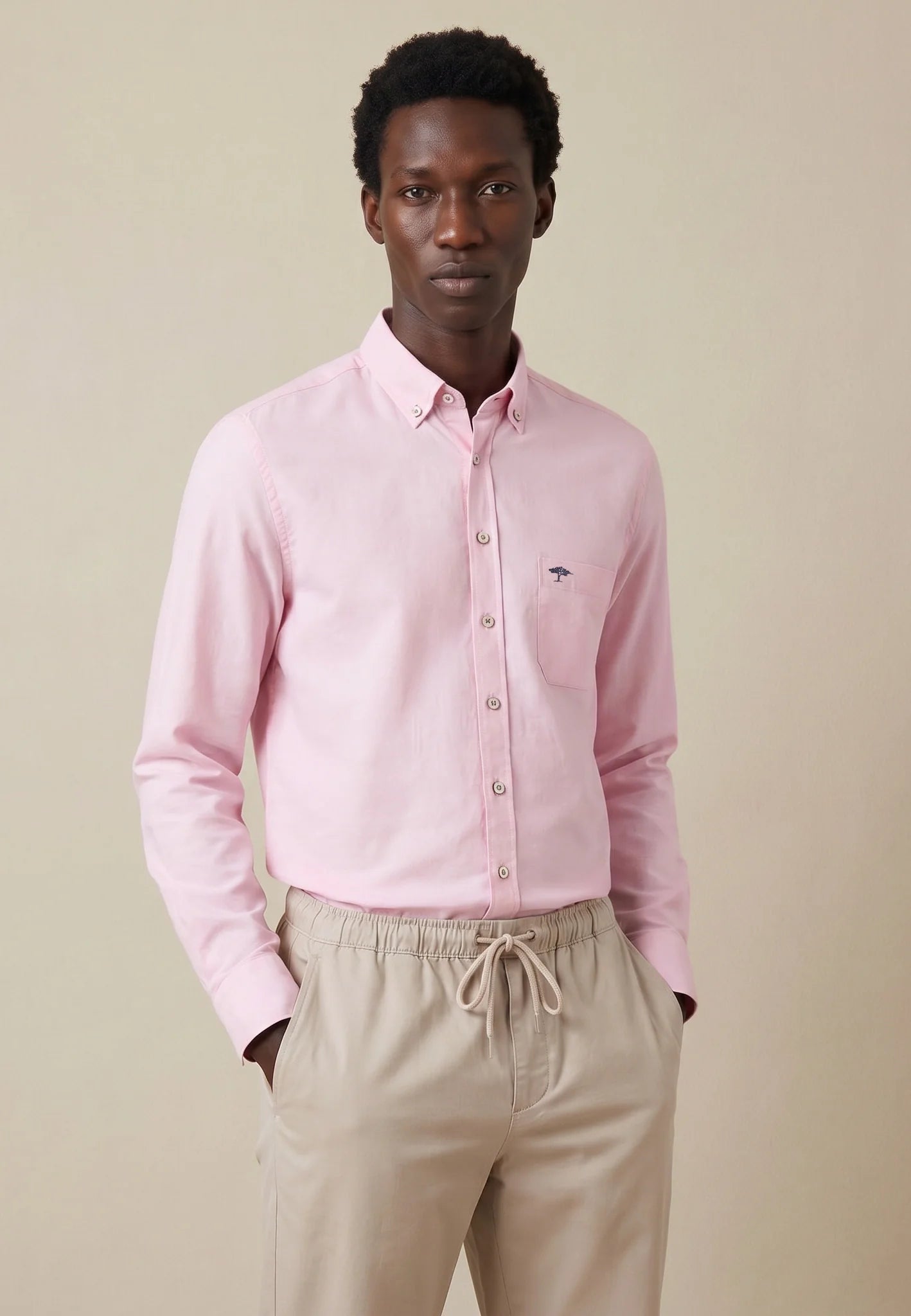 Fynch-Hatton Supersoft Oxford Cotton Shirt 10005500 Pink
