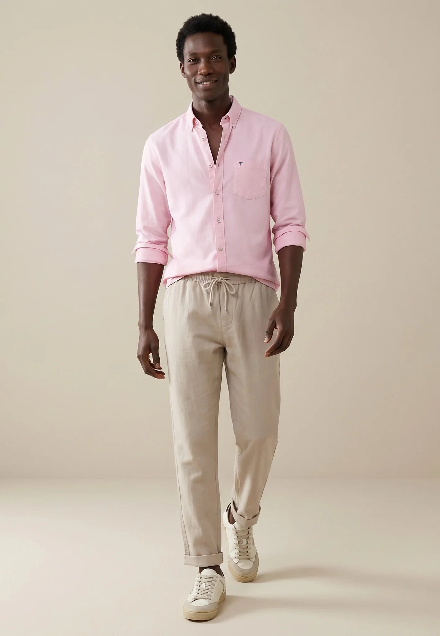 Fynch-Hatton Supersoft Oxford Cotton Shirt 10005500 Pink