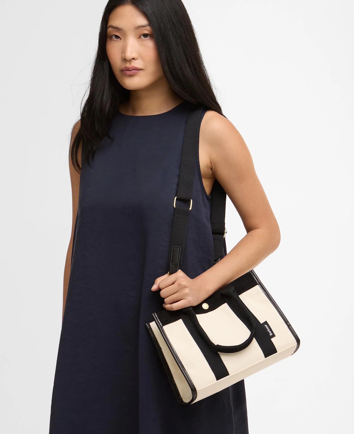 Barbour Selena Mini Crossbody Tote Bag in Ecru