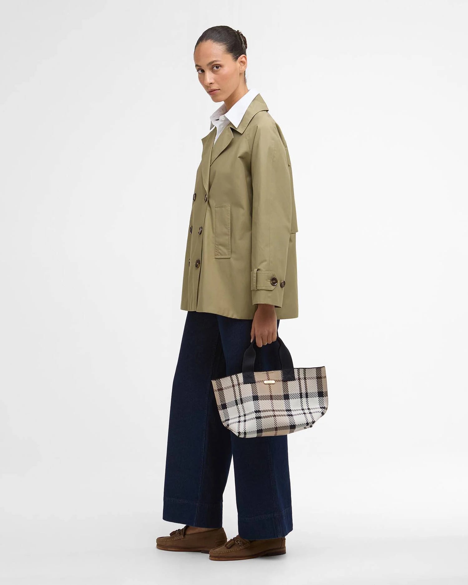 Barbour Layla Mini Tote Bag In Rosewood Tartan