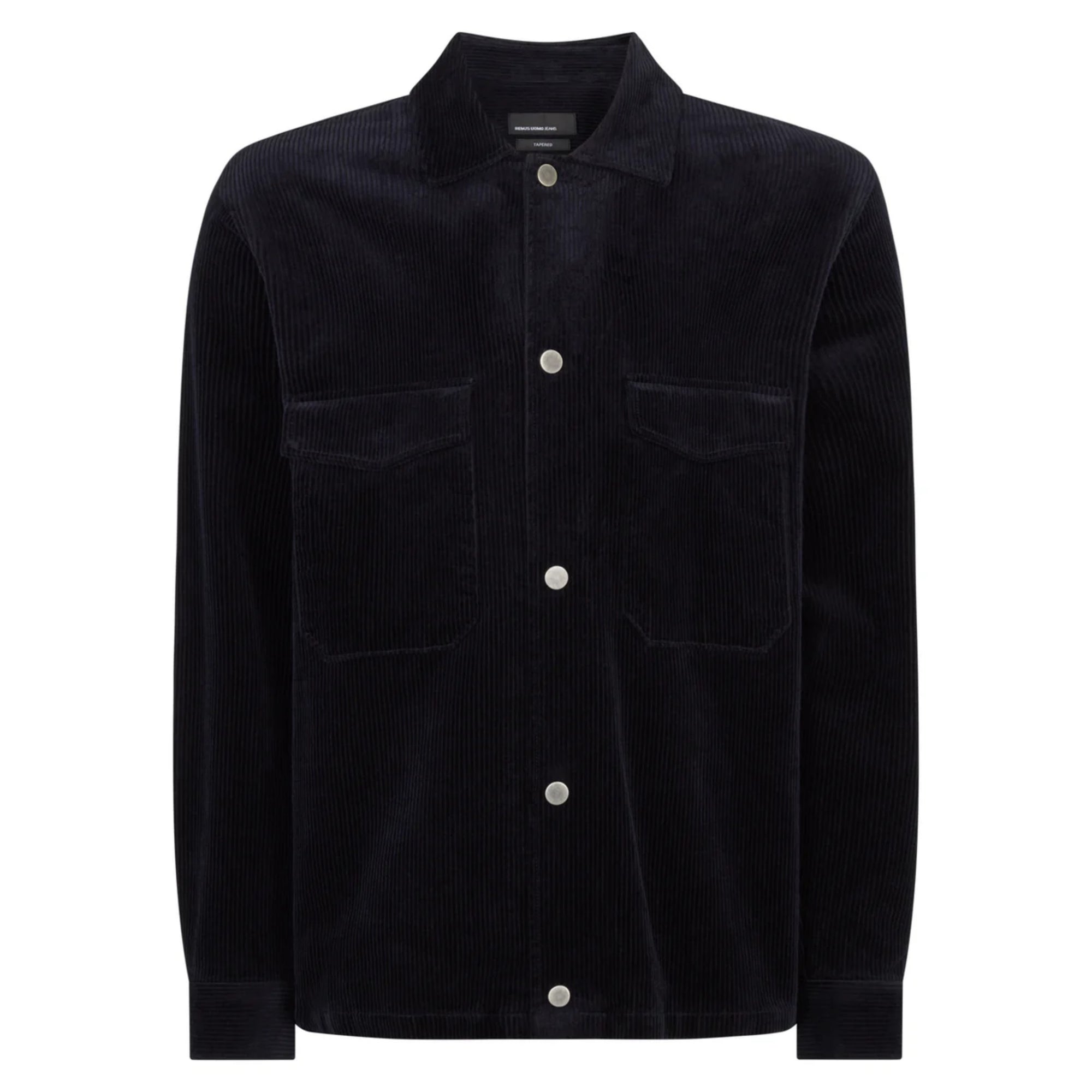 Remus Uomo Paolo Tapered Fit Corduroy Overshirt - Navy 13951