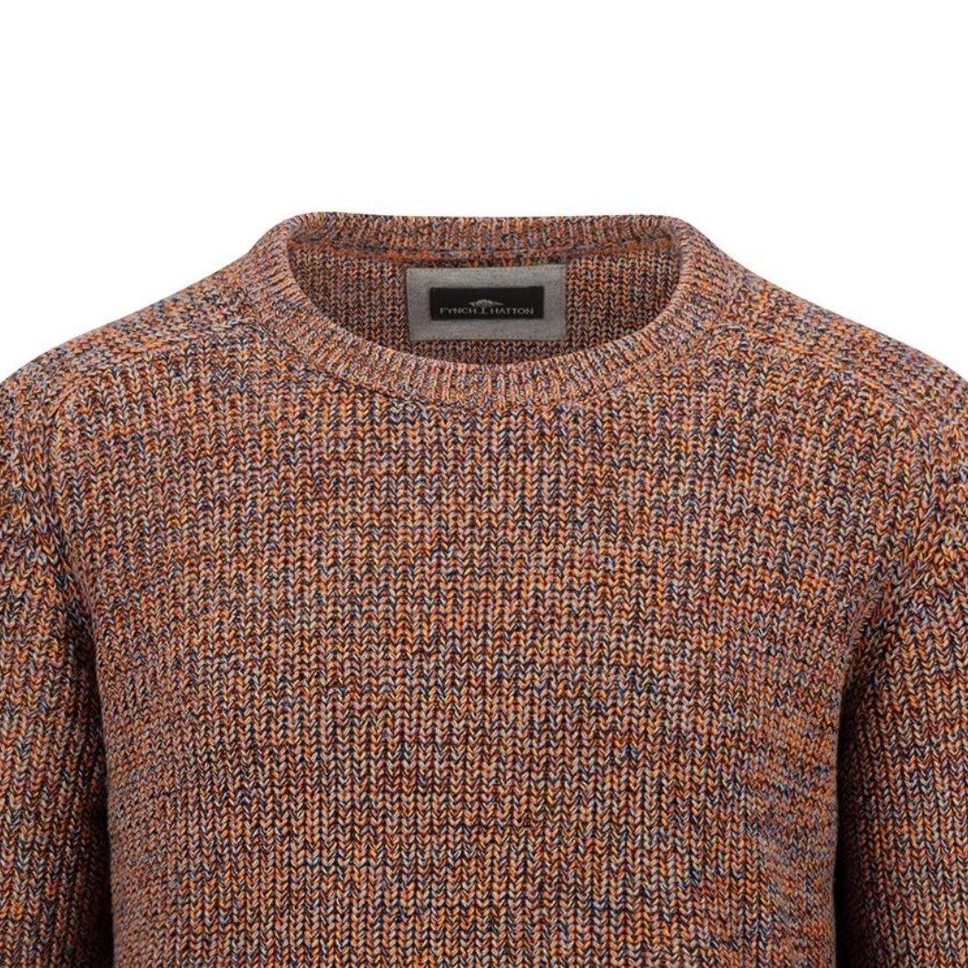 Fynch-Hatton Pure Cotton Crew Jumper 1409245 Flame
