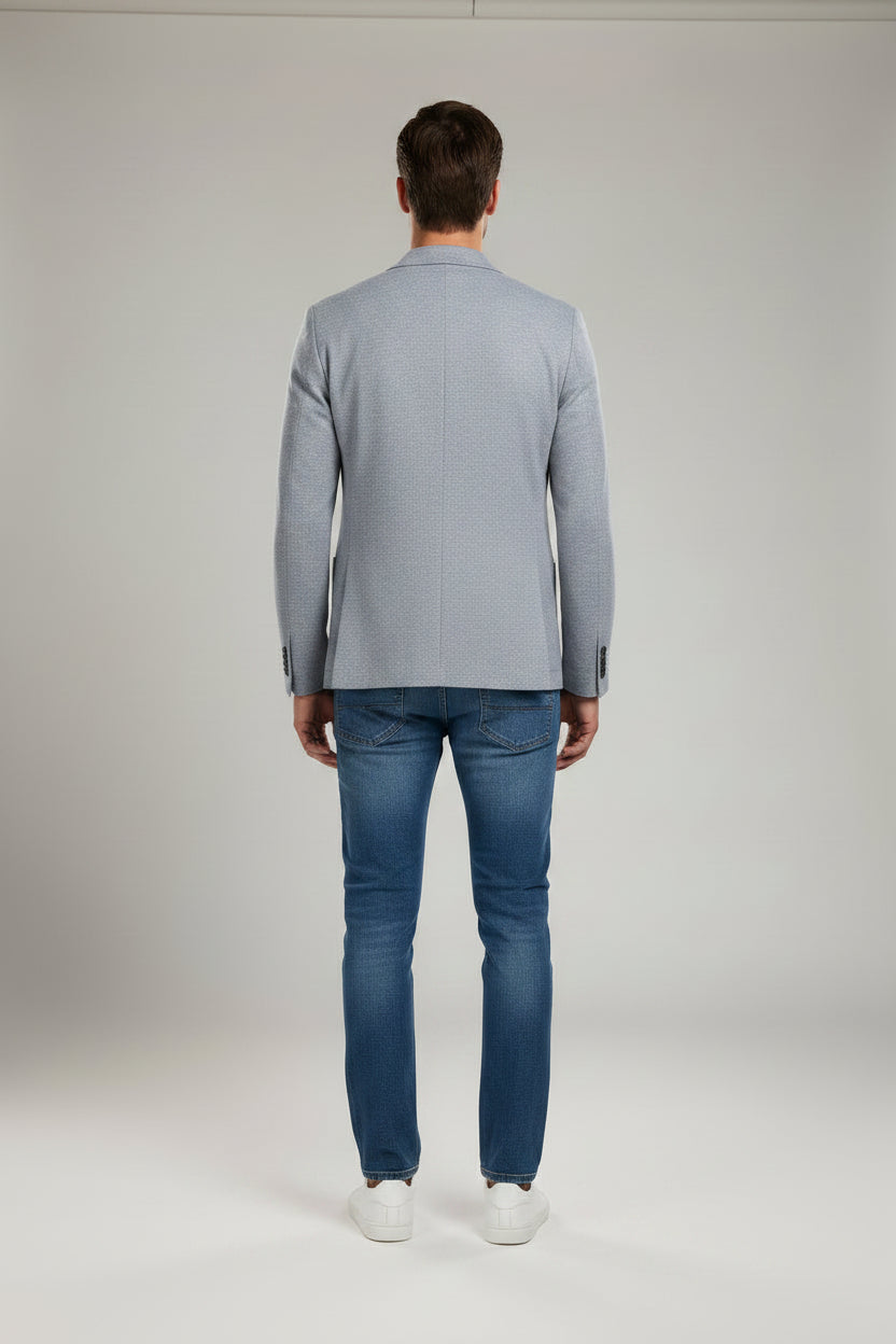 Roy Robson Regular Fit Light Blue Dress Jacket Cotton-Blend 14527 Blue