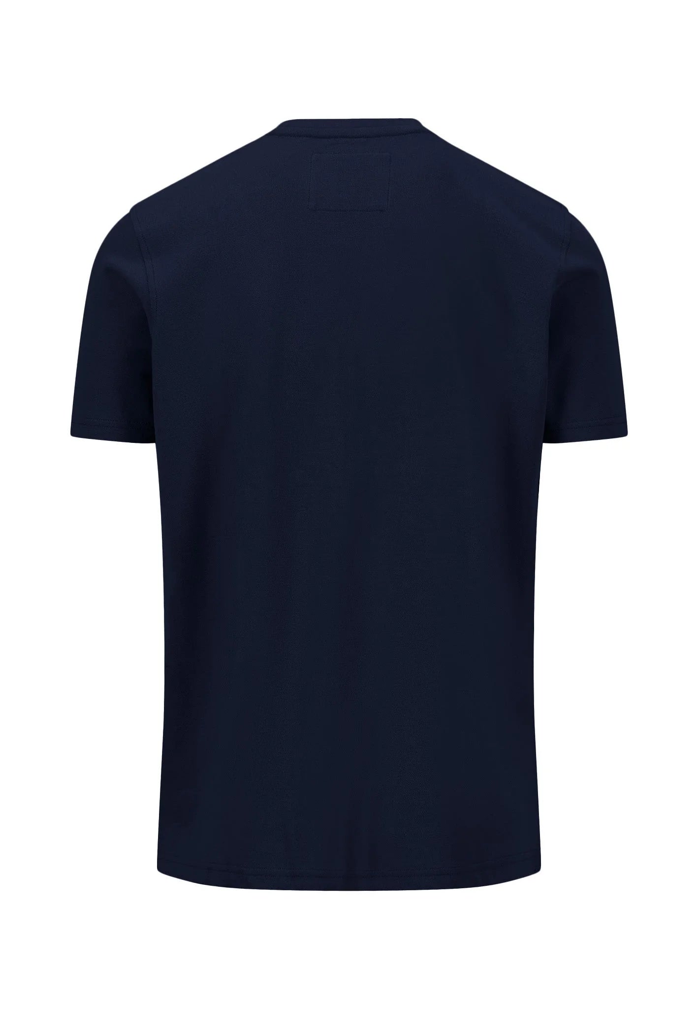 Fynch-Hatton Piqué Cotton T-shirt with a Round Neck in Navy 16031707