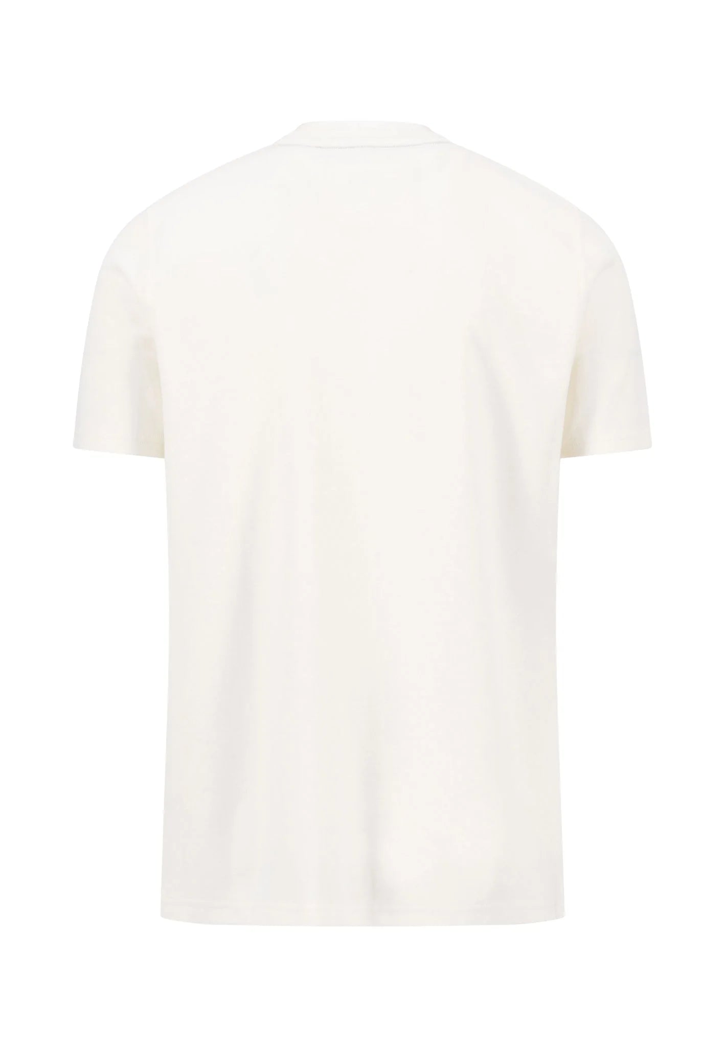 Fynch-Hatton Piqué Cotton T-shirt with a Round Neck in New Offwhite 16031707