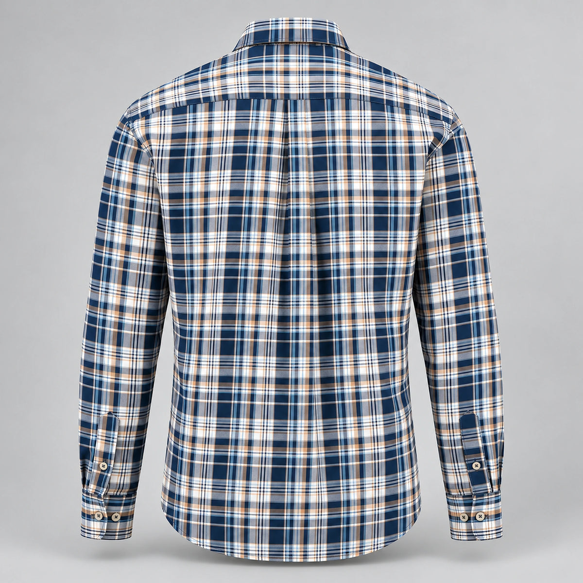 Fynch-Hatton Supersoft Cotton Check Shirt in Blue