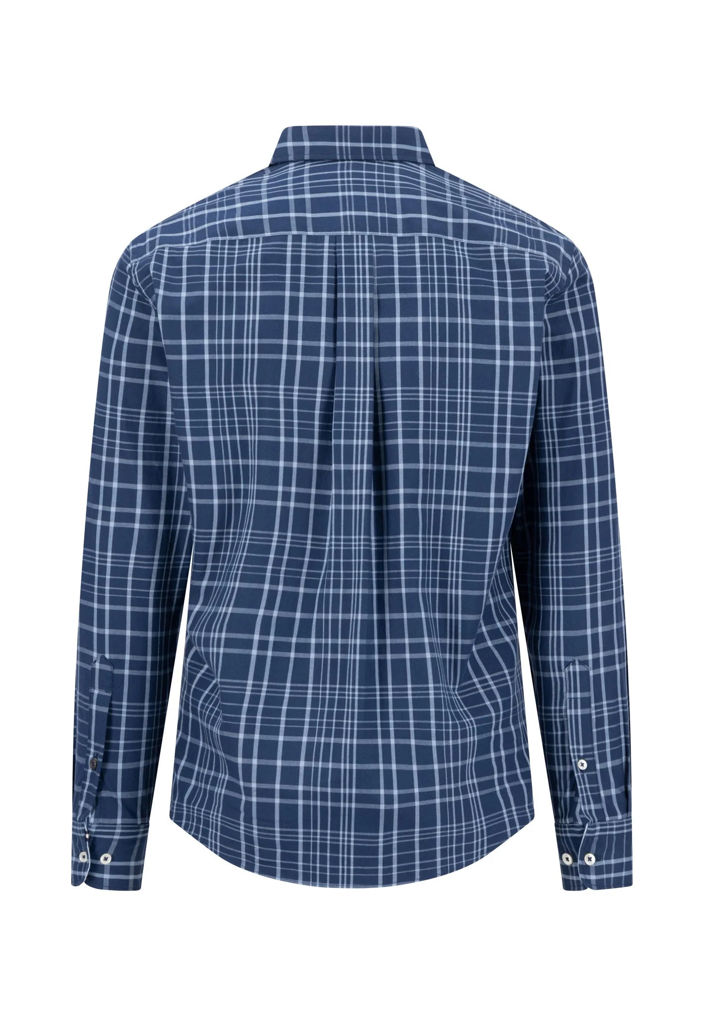Fynch-Hatton Button Down Two Tone Check Shirt in Ink Blue 16086220