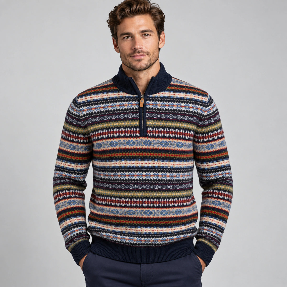 Fynch-Hatton Wool Half Zip Sweater 1610310