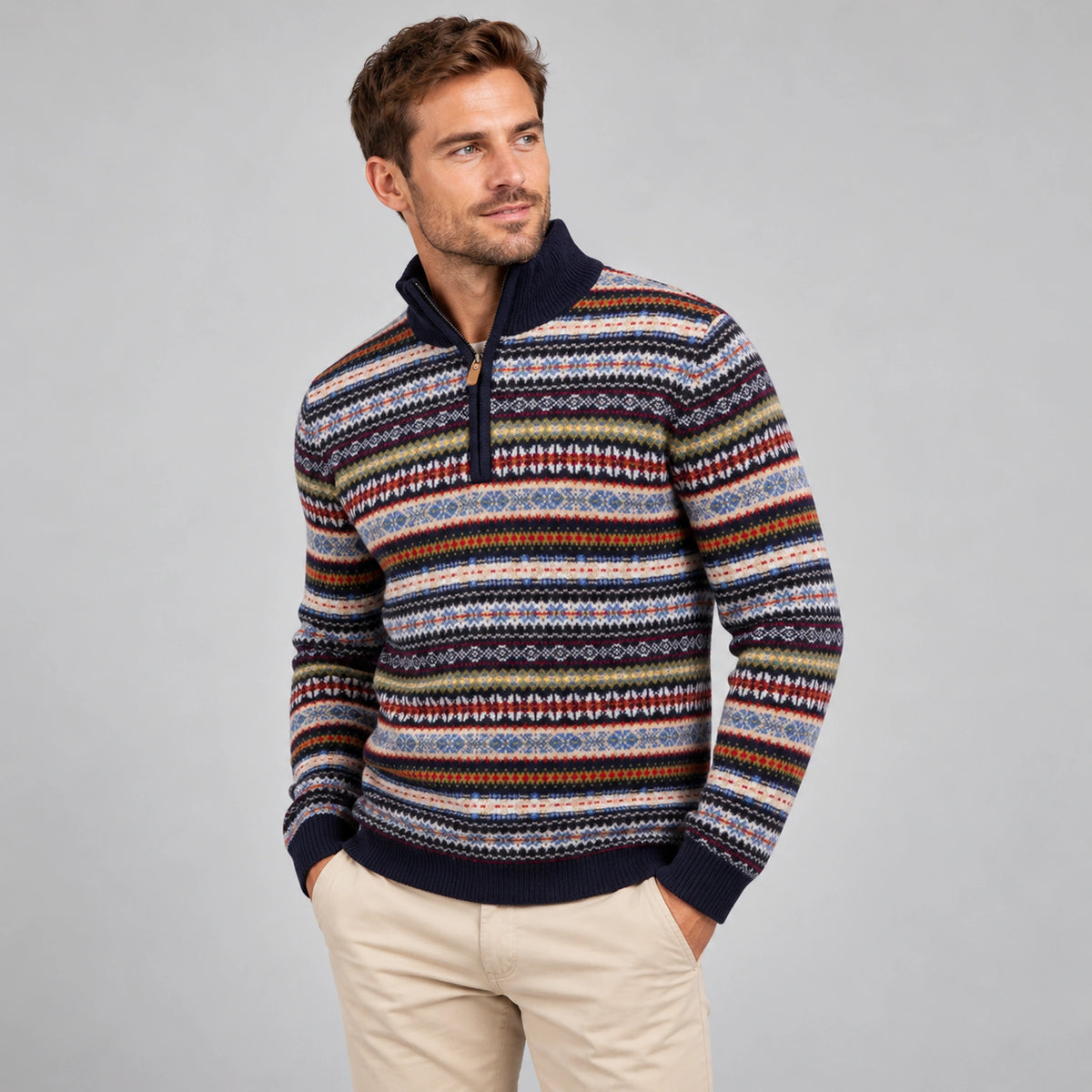 Fynch-Hatton Wool Half Zip Sweater 1610310