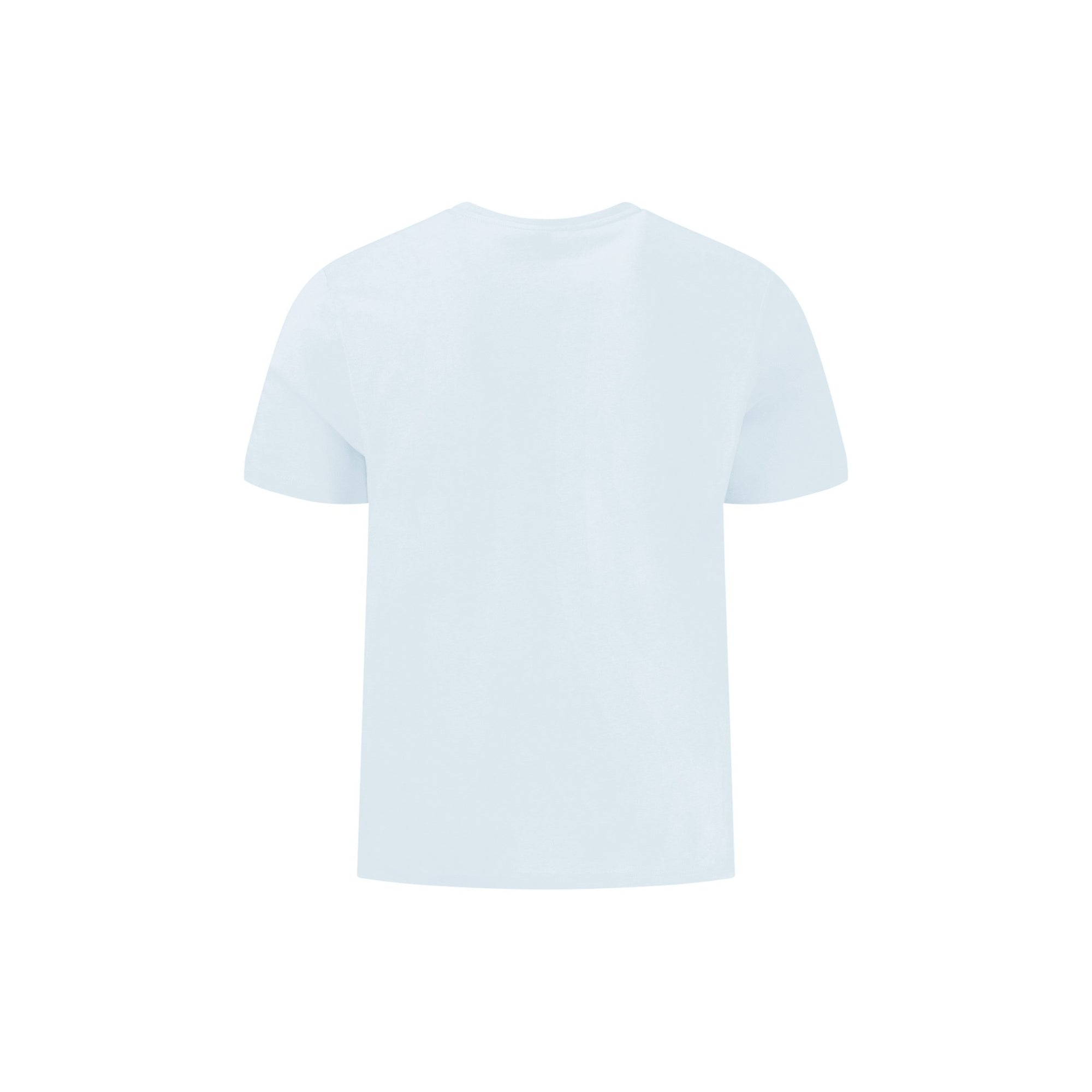 Plain light blue t-shirt on a white background