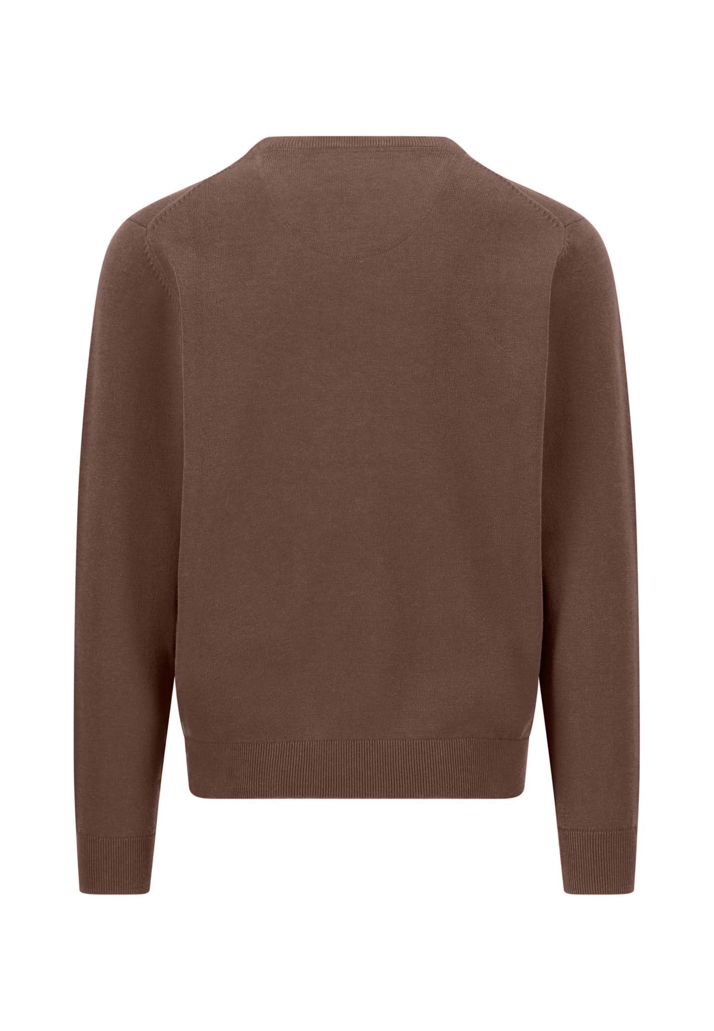 Fynch-Hatton Superfine Crew Sweater in Brown