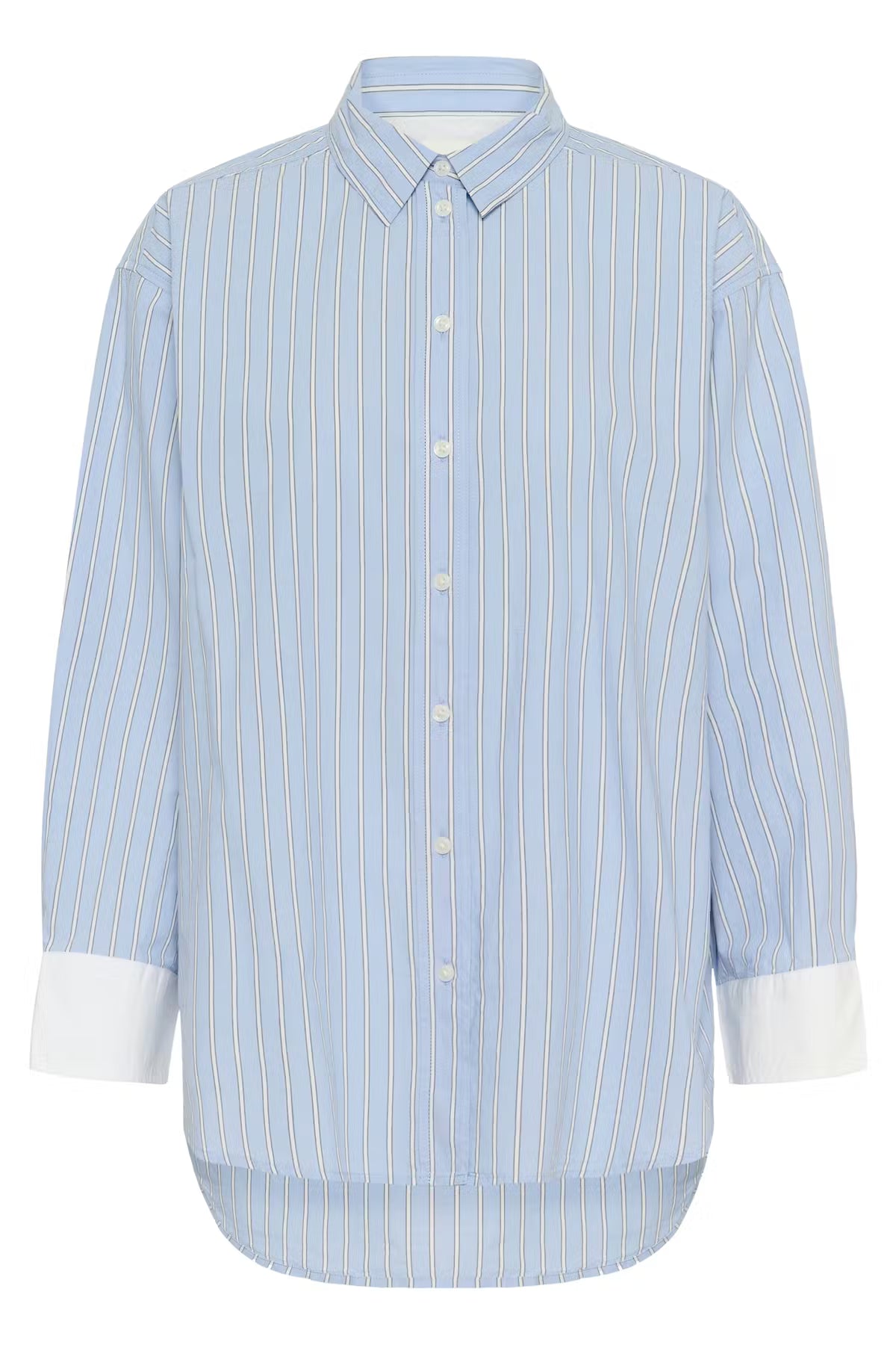 Part Two Savanna Cotton Shirt In Hydrangea Stripe