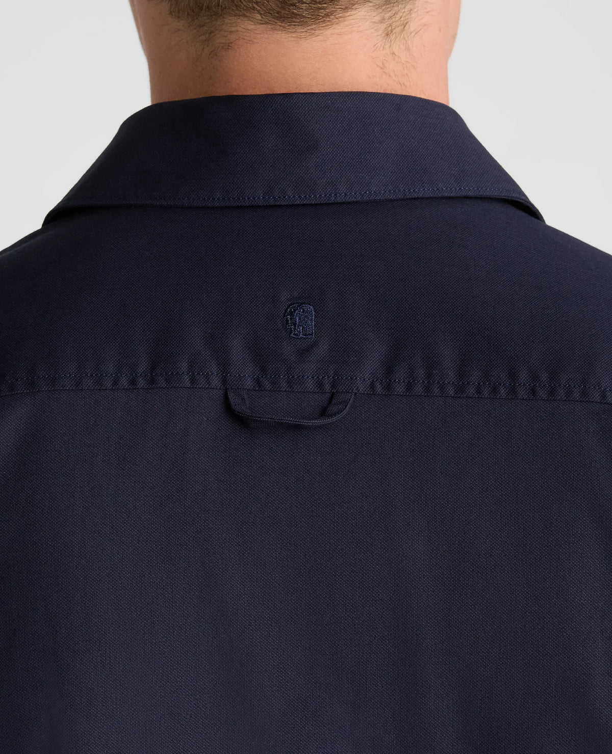 Remus Uomo Cotton Stretch Overshirt in Navy