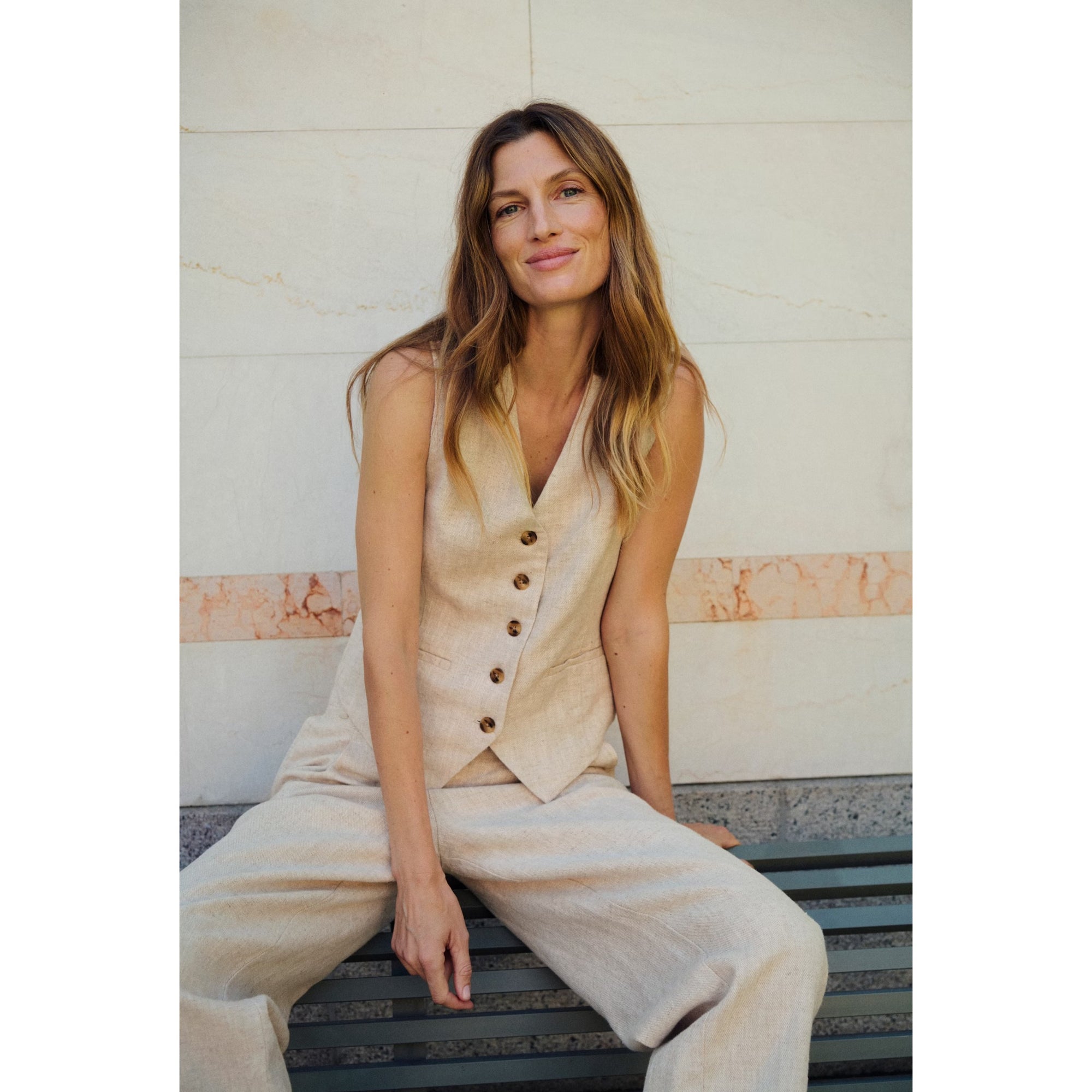 Part Two NadhiaPW Waistcoat in French Oak Melange 30309387