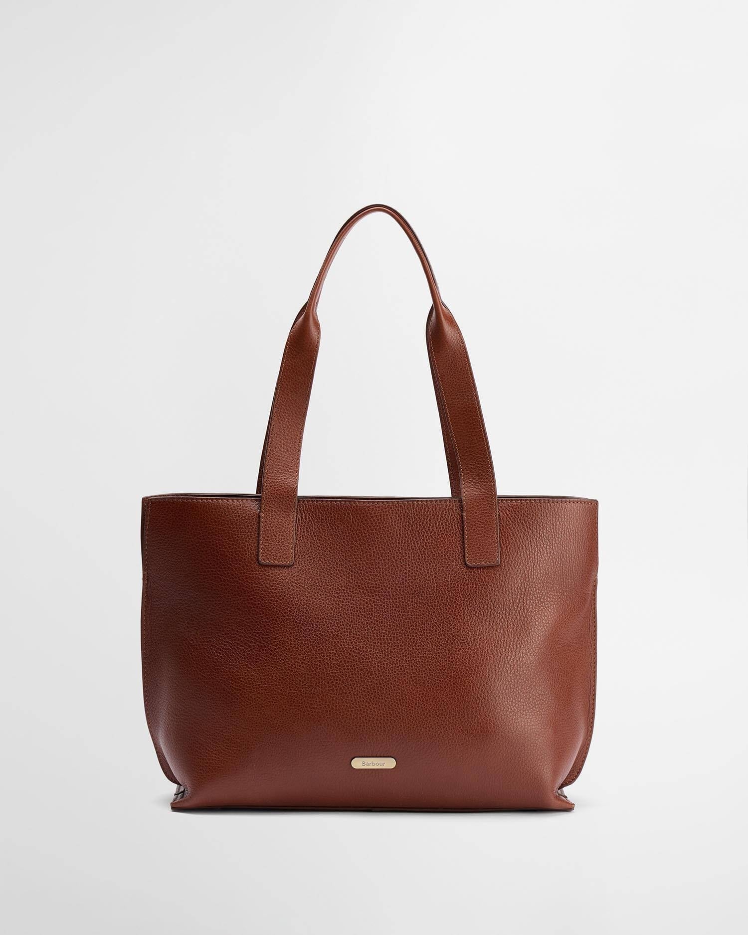Barbour Alder Large Leather Tote Bag In Brown LBA0548BR111