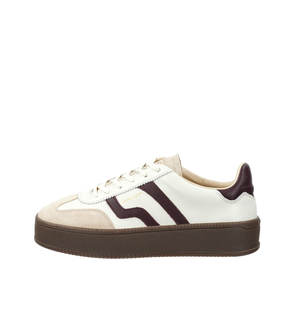 GANT Cuzmani Sneaker In OffWhite/Port Wine 33531353
