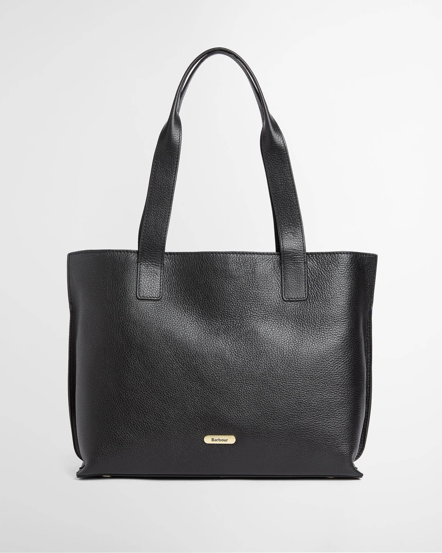 Barbour Alder Large Leather Tote Bag In Black LBA0548BK111