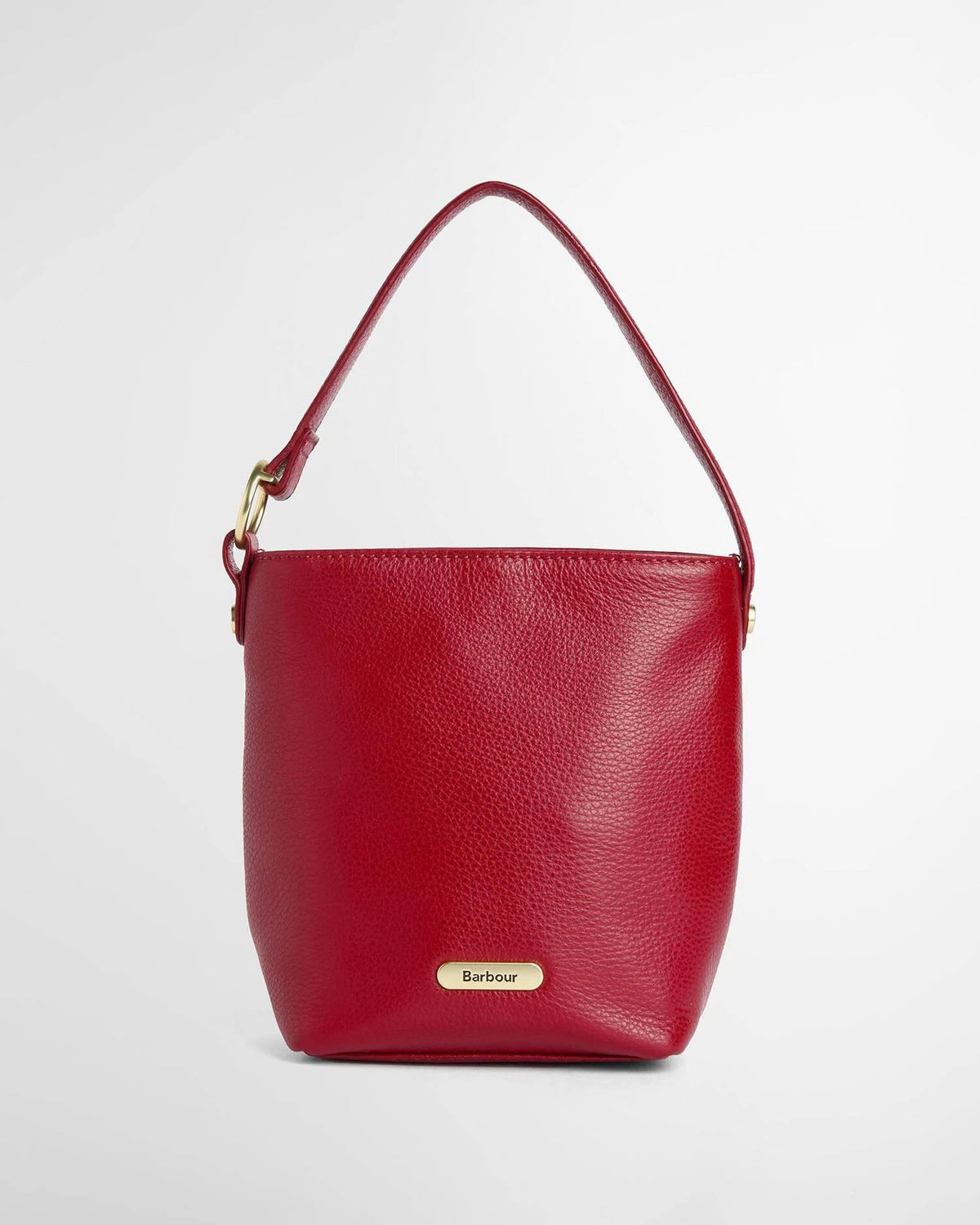 Barbour Cedar Mini Leather Bucket Bag In Red LBA0549RE911