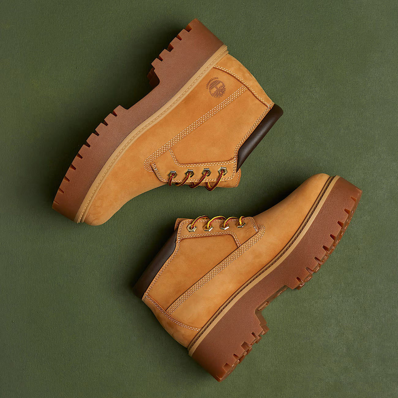 Timberland® Stone Street Waterproof Mid Lace Up Boot In Yellow