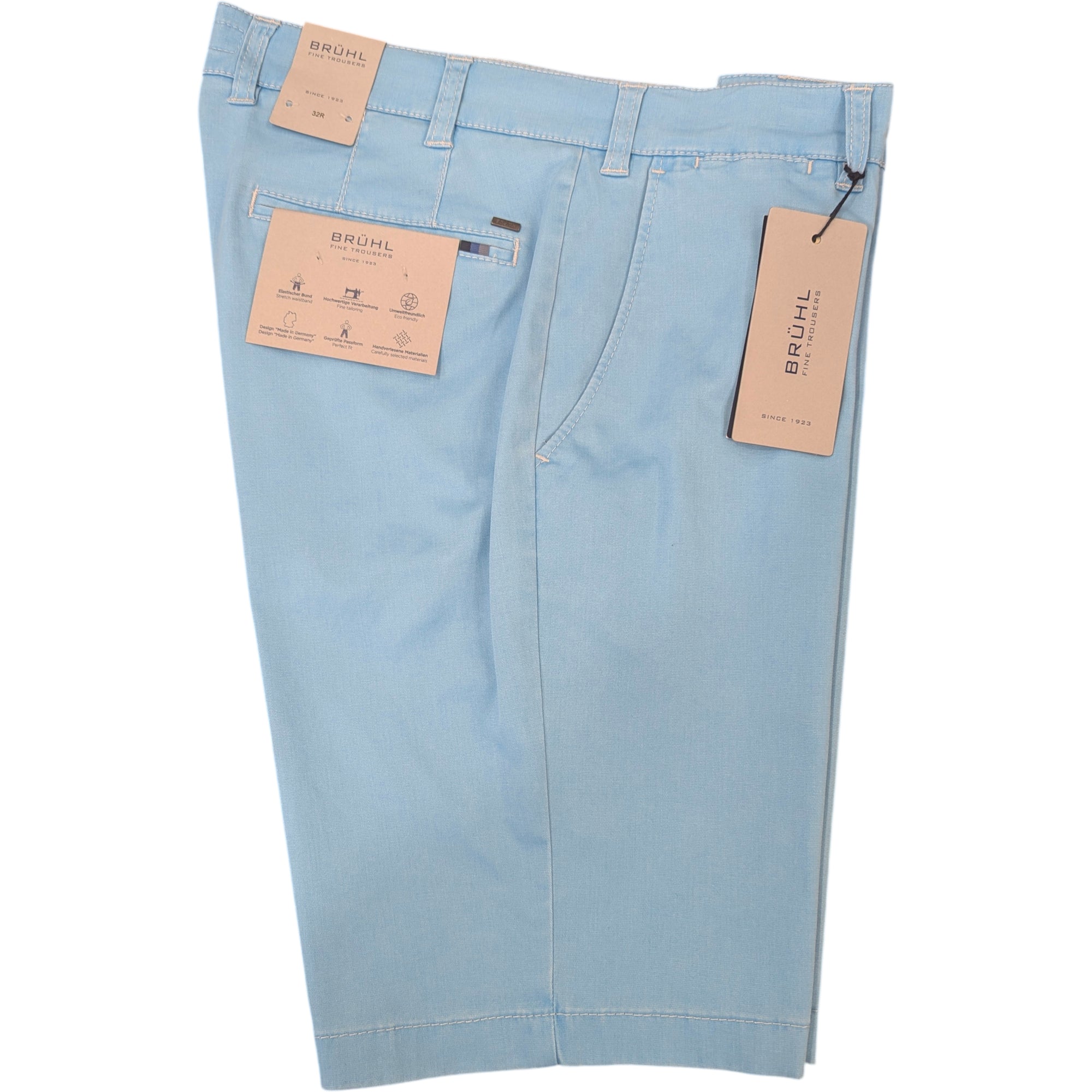 Bruhl London Stretch Chino Short in Azure 185750