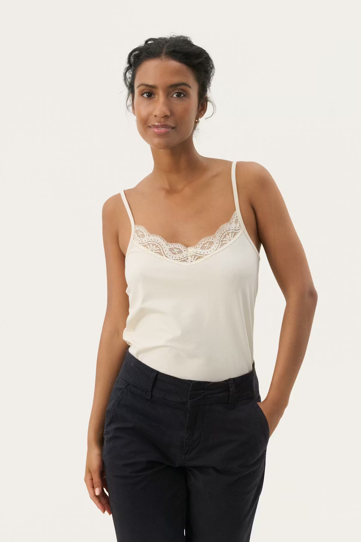 Part Two Nataliene Camisole Top In Whitecap Gray
