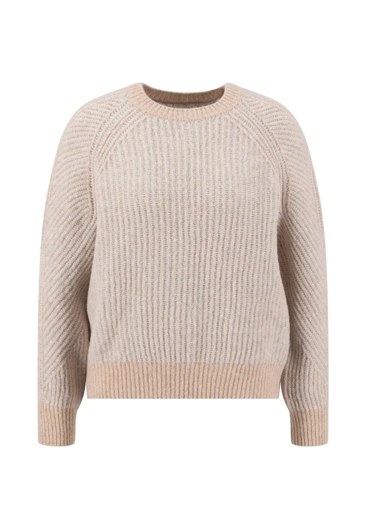 Fynch-Hatton Merino Wool Knitted Jumper In Neutral Tan 26107490