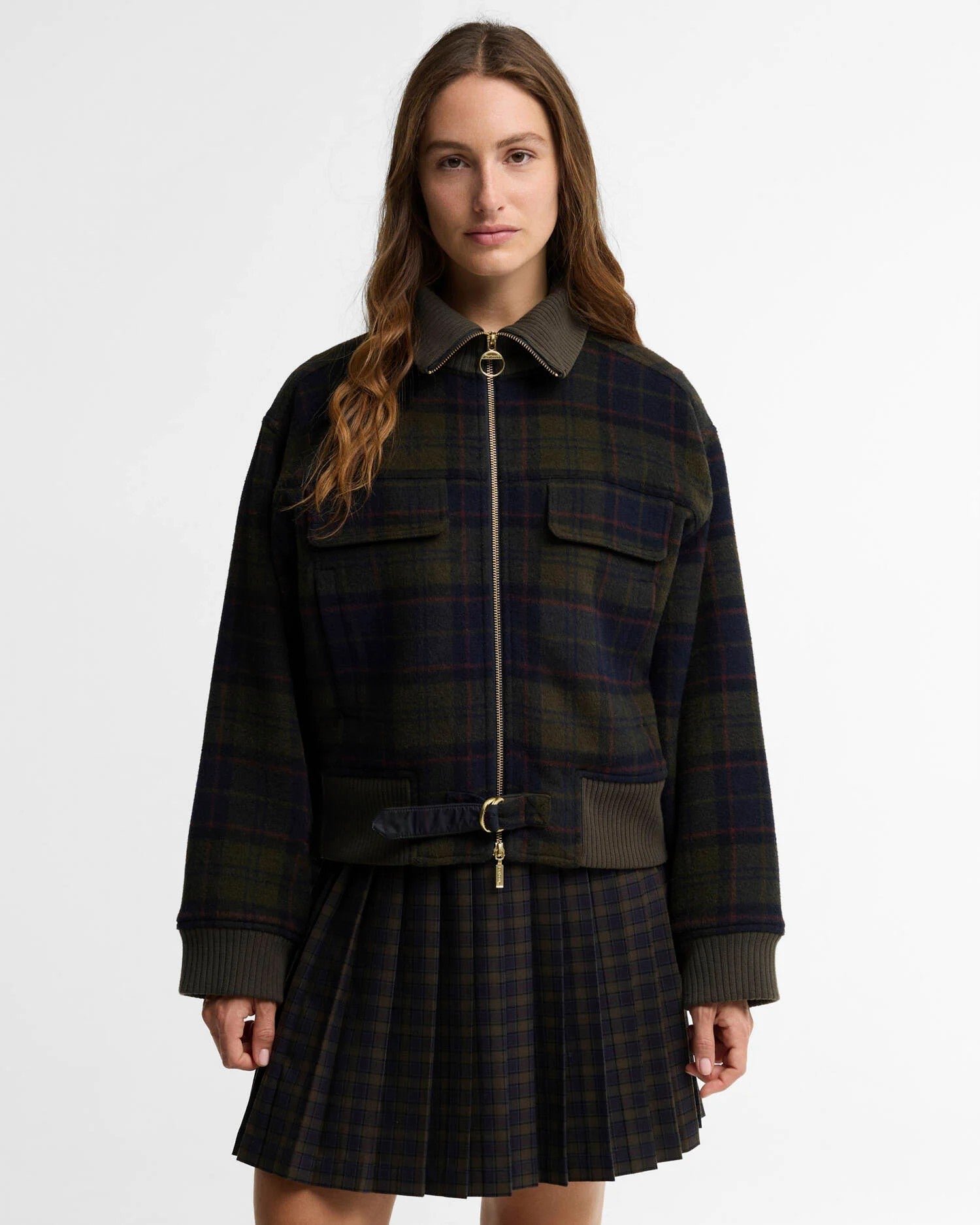 Barbour Ivybridge Overshirt In Shadow Classic Tartan LOS0090TN43