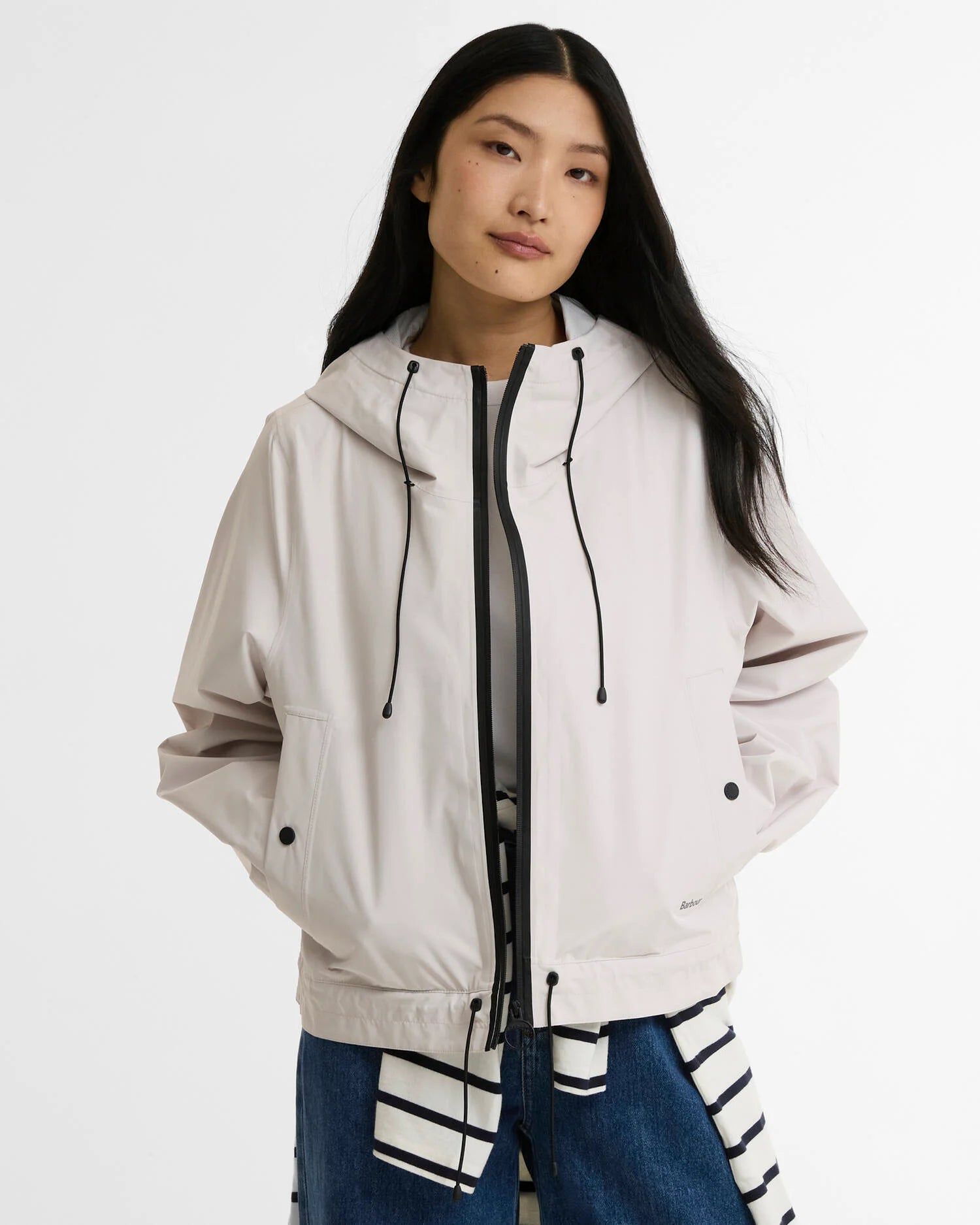 Barbour Thorpe Waterproof Jacket In Lilac Ash