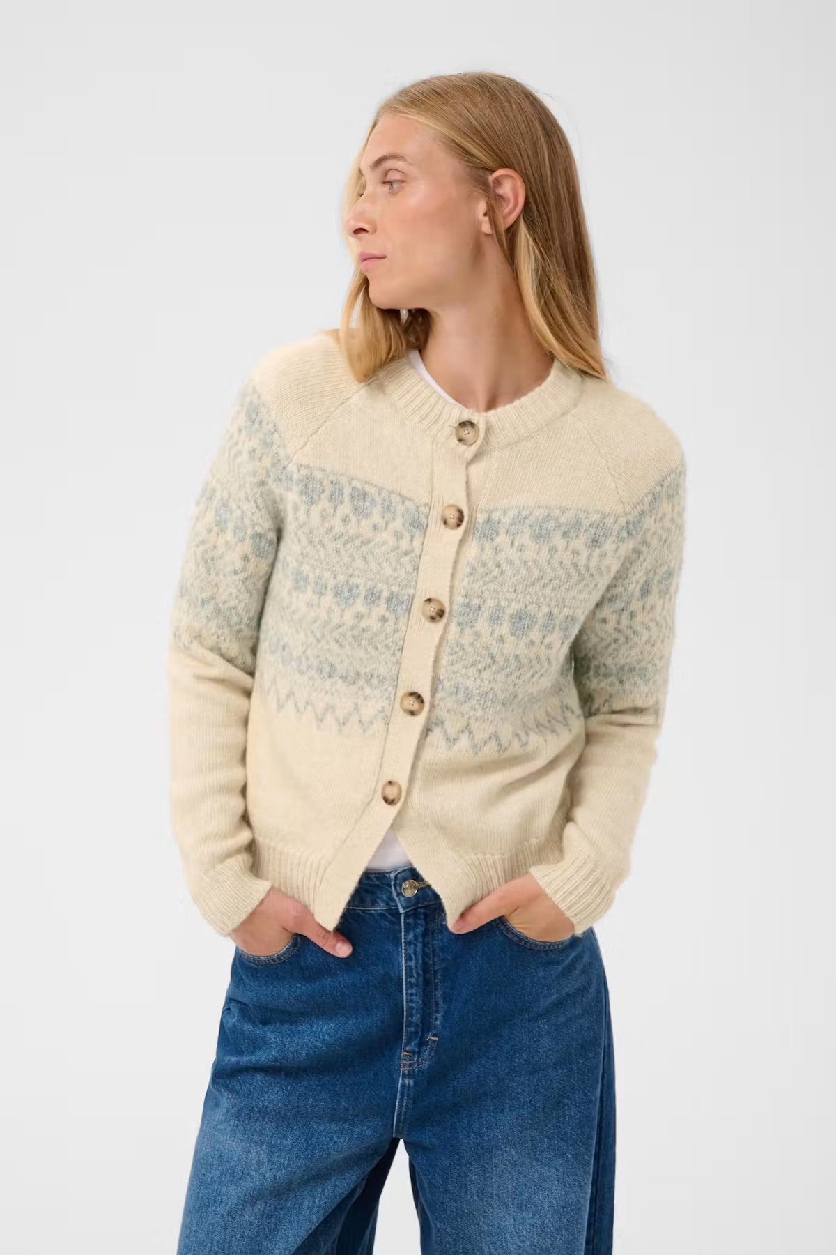 Part Two Charmaine Cardigan In whitecap Grey 30310832