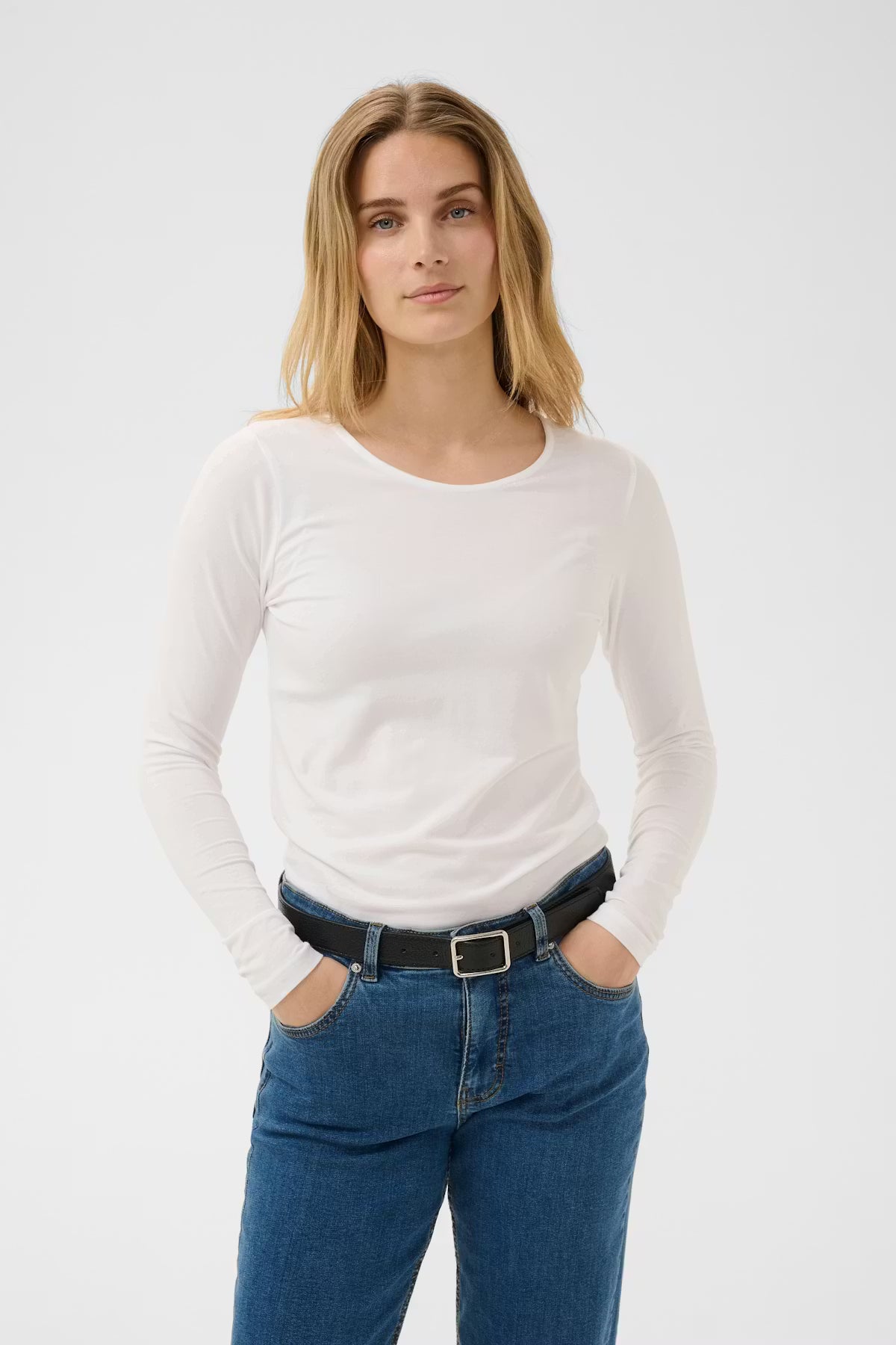 Part Two Nemajas Round Neck T-Shirt In Bright White