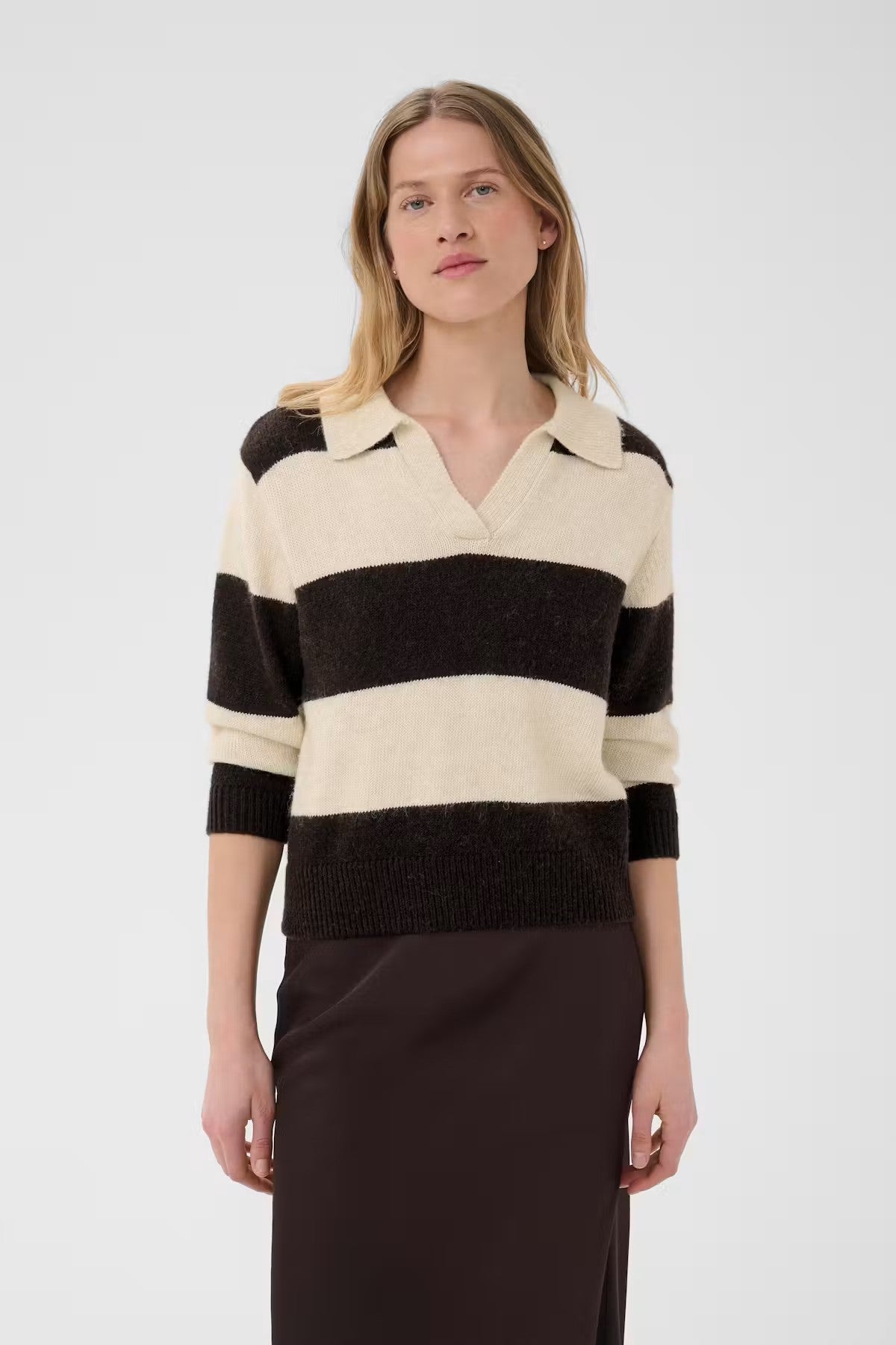Part Two Charlott Pullover In Whitecap Gray/Mole Stripe 30310833