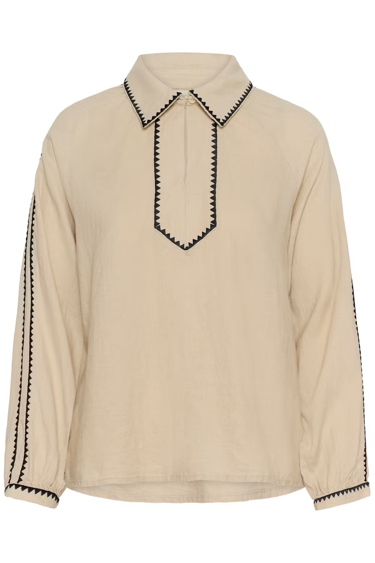 Part Two Aimy Embroidered Blouse In Oatmeal