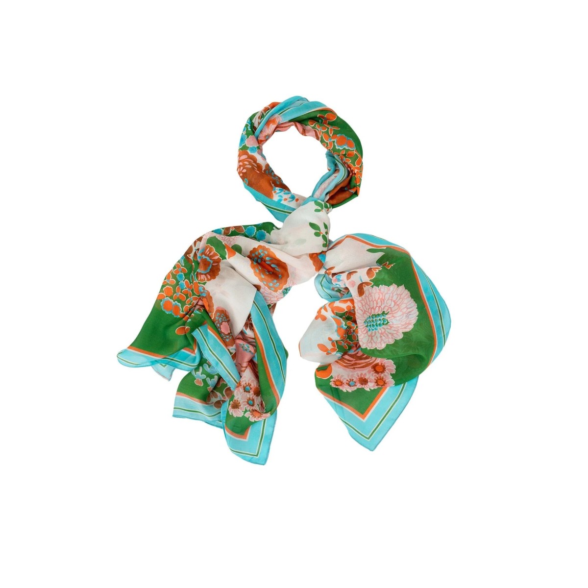 One Hundred Stars Kitsch Bouquet Green Scarf