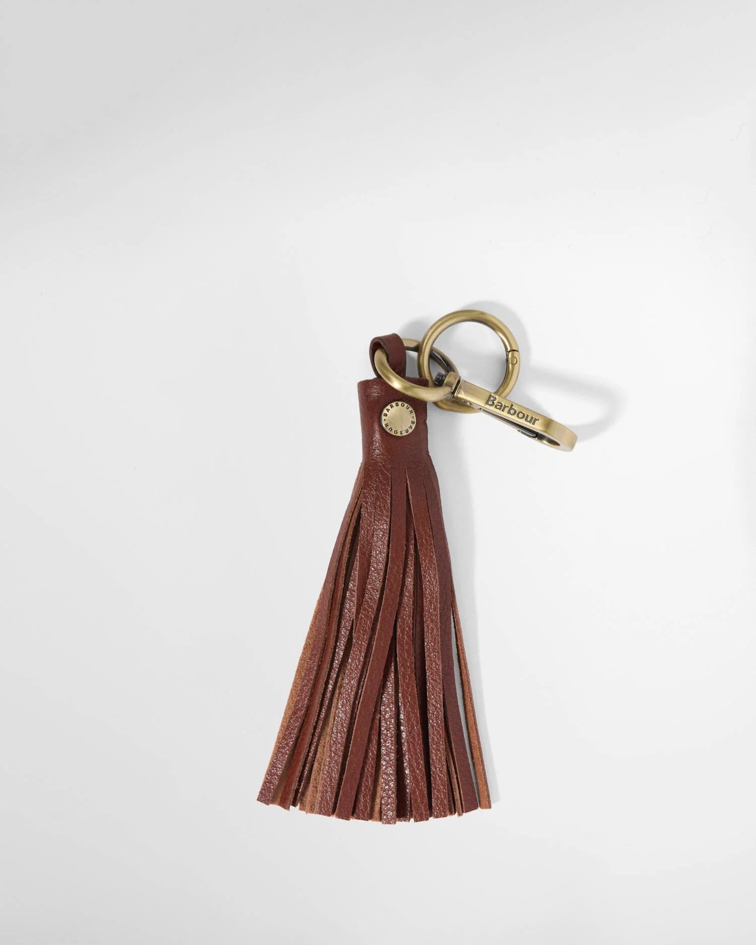 Barbour Leather Tassle Bag Charm In Brown LAC0364BR111