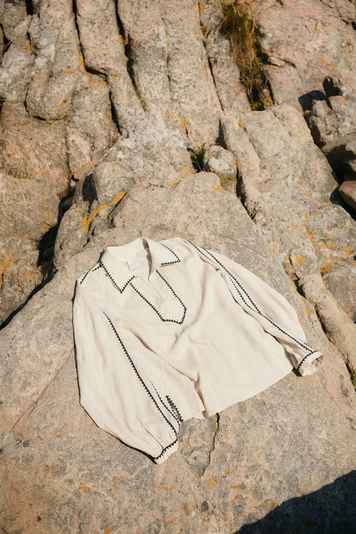Part Two Aimy Embroidered Blouse In Oatmeal