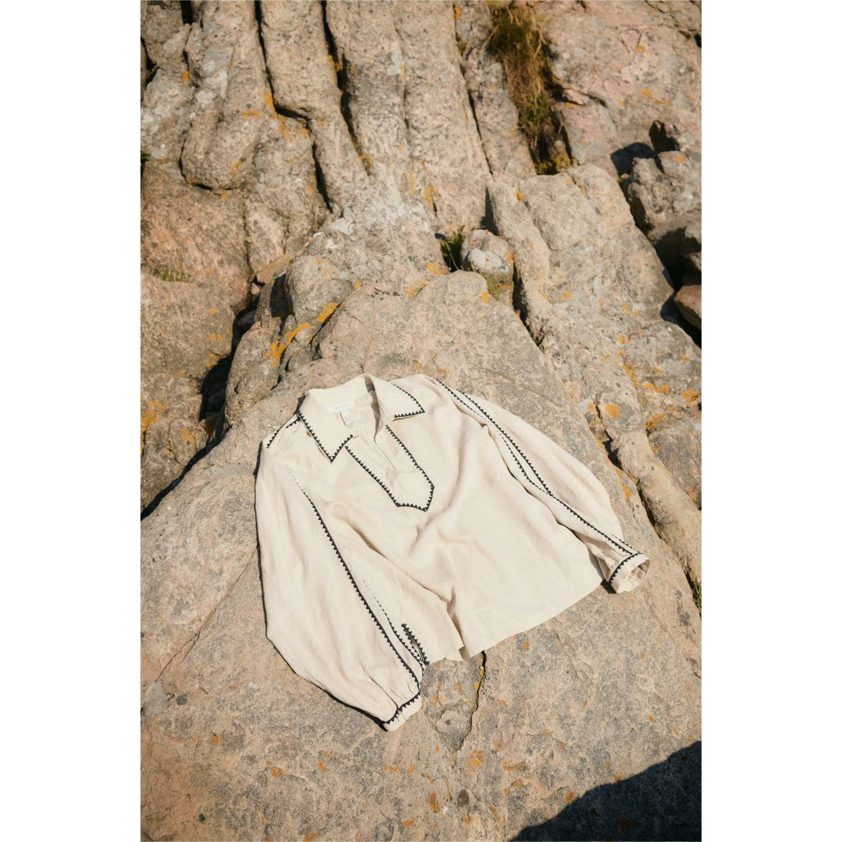 Part Two Aimy Embroidered Blouse In Oatmeal